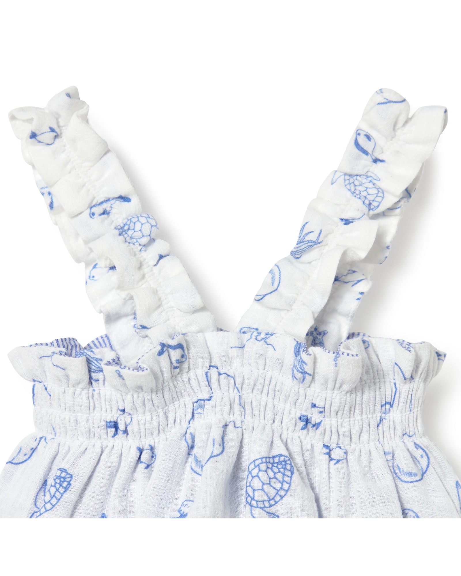 Conjunto para Bebé em Algodão com Estampado Marinho e Ursos Tous Branco / Azul-4