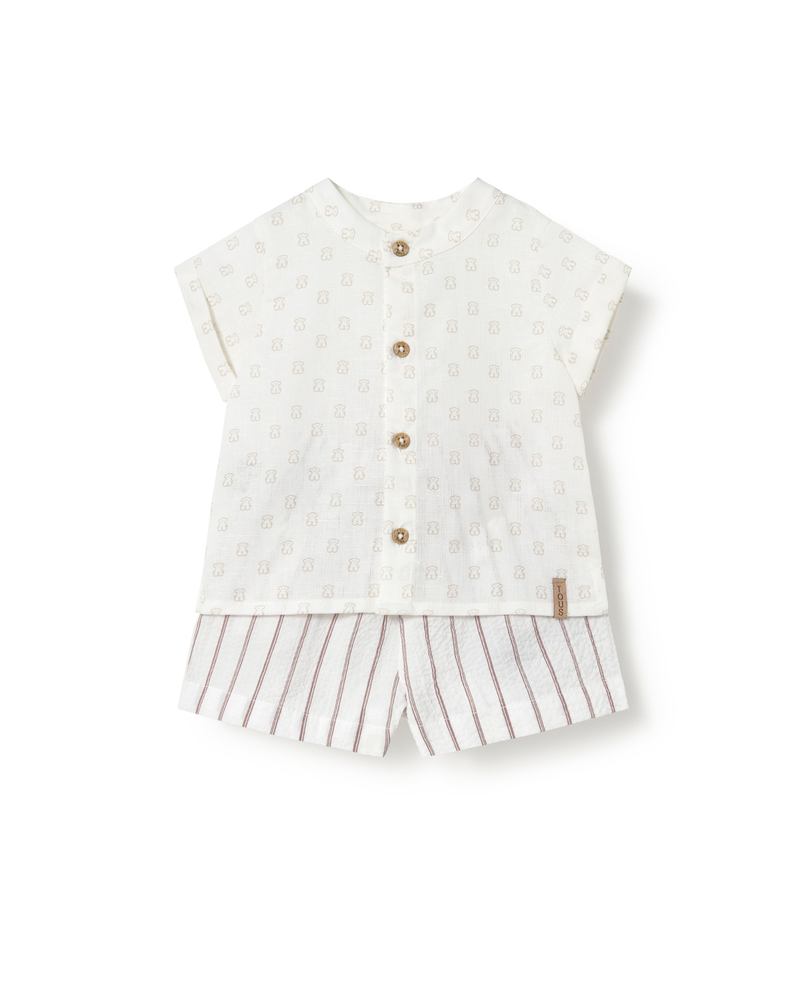 Imagem 0 de Conjunto Infantil Estampado com Pequenos Ursos e Riscas