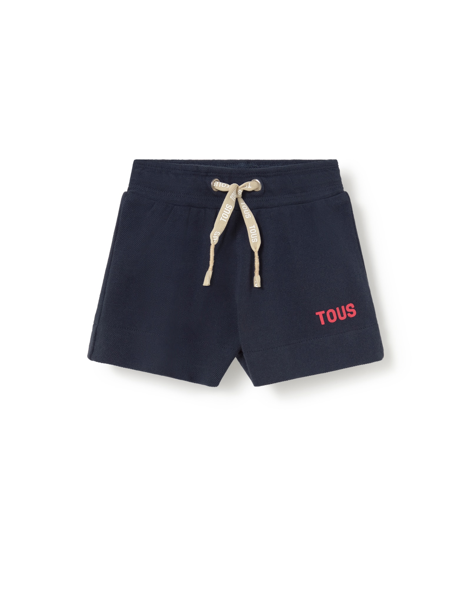 Bermudas Infantil de Suave Algodão Piqué e Liso com Logo Tous Azul-marinho-1