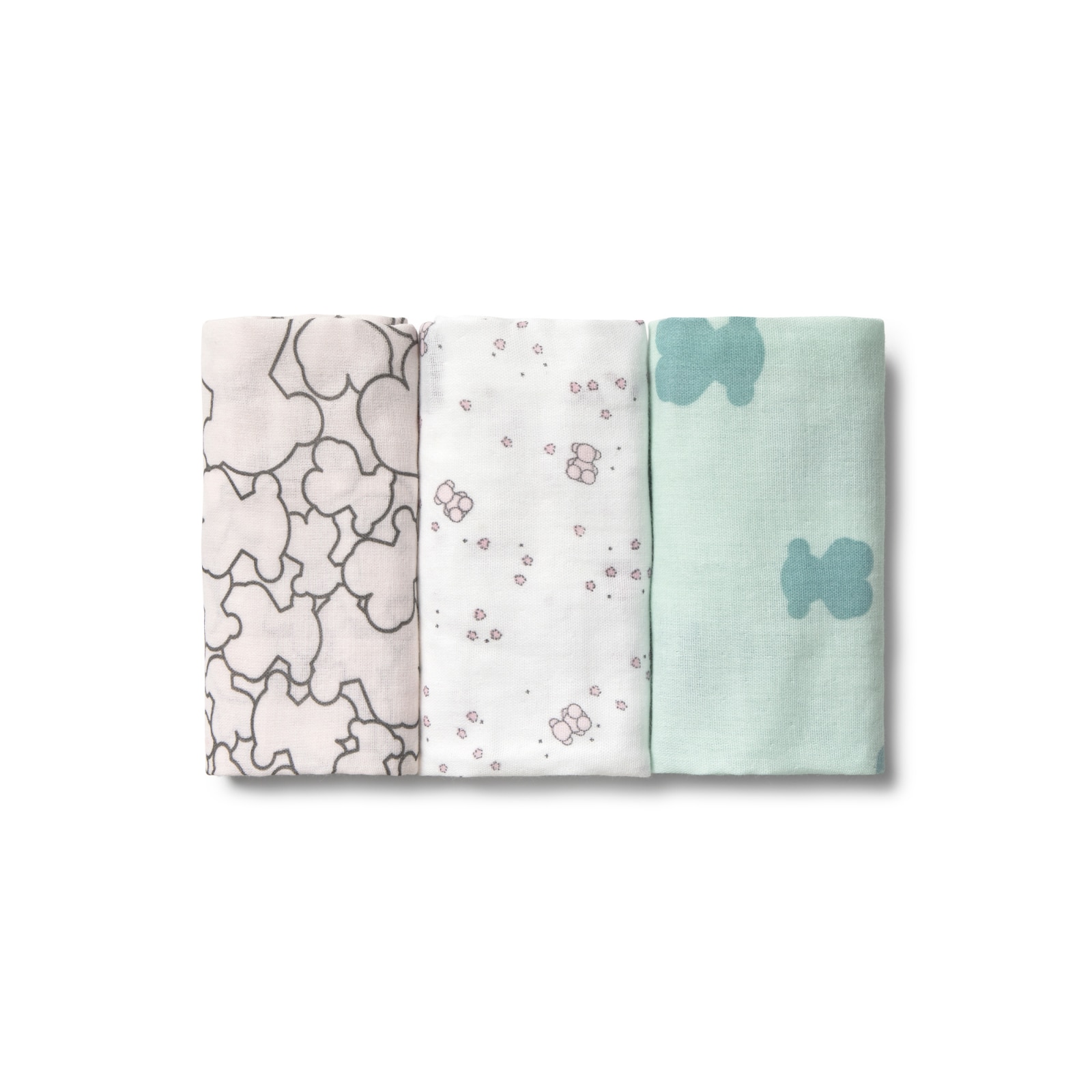 Imagem 0 de Pack de 3 Muselinas 38x38 Cm Tous Baby Multi Estampadas