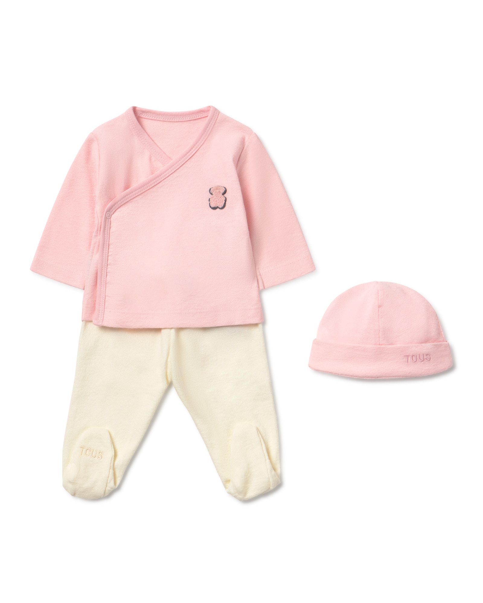 Imagem 0 de Set para Bebé Primeira Roupa com Chapéu, T-shirt Cruzada e Polaina