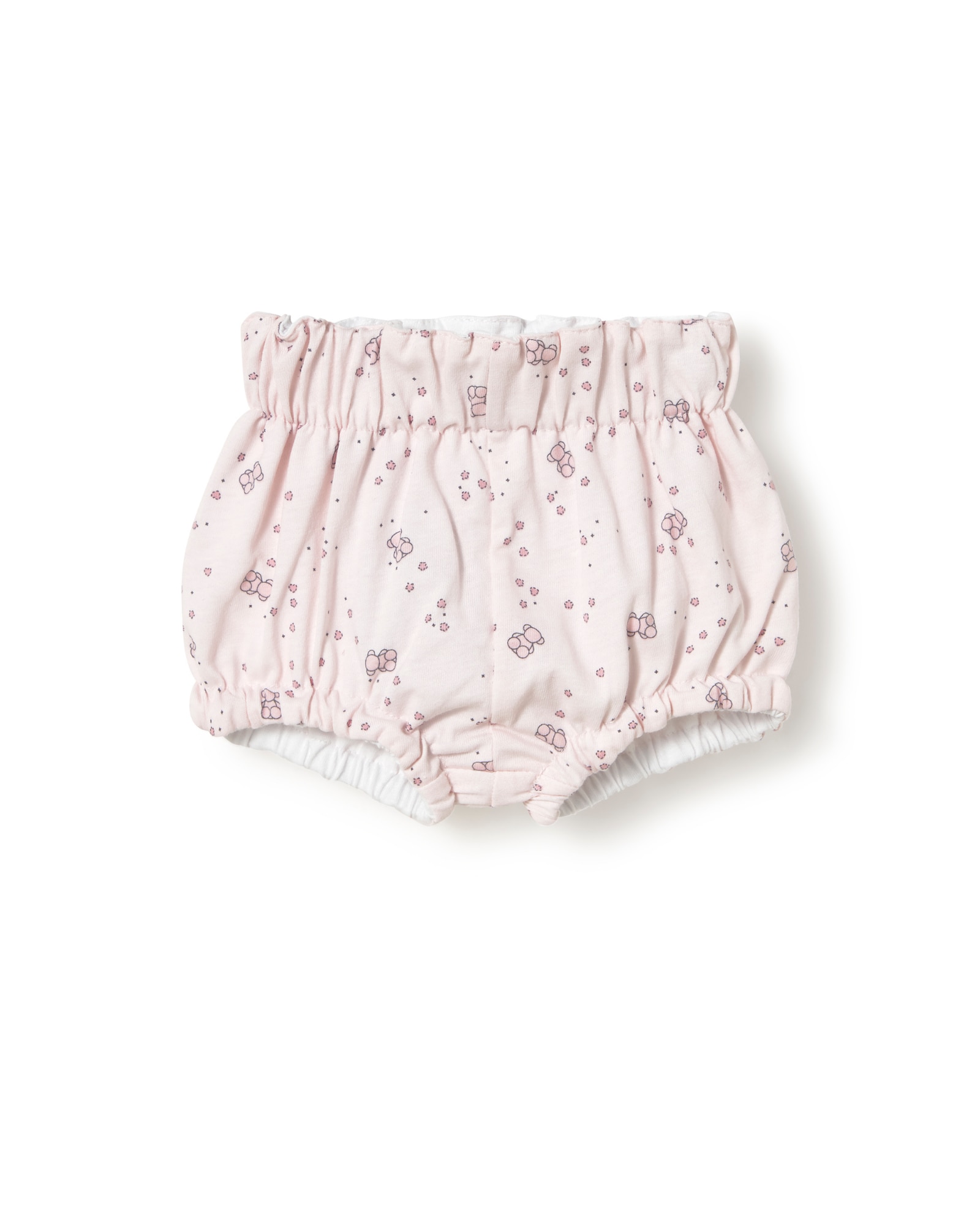Conjunto para Bebé em Algodão de T-shirt e Pololo com Ursos Bold Bear e Estrelas Rosa / Branco-3
