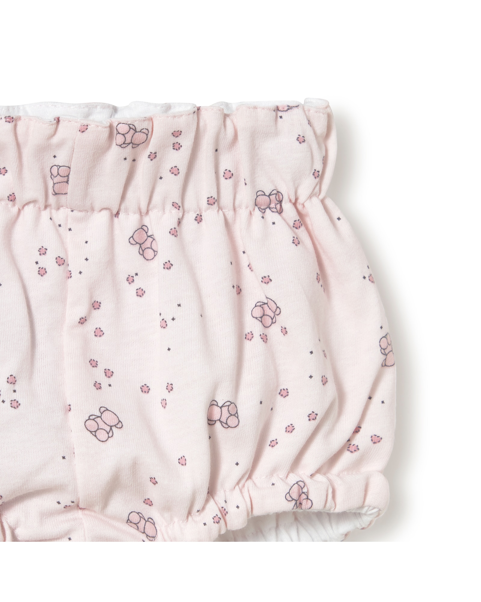 Conjunto para Bebé em Algodão de T-shirt e Pololo com Ursos Bold Bear e Estrelas Rosa / Branco-4