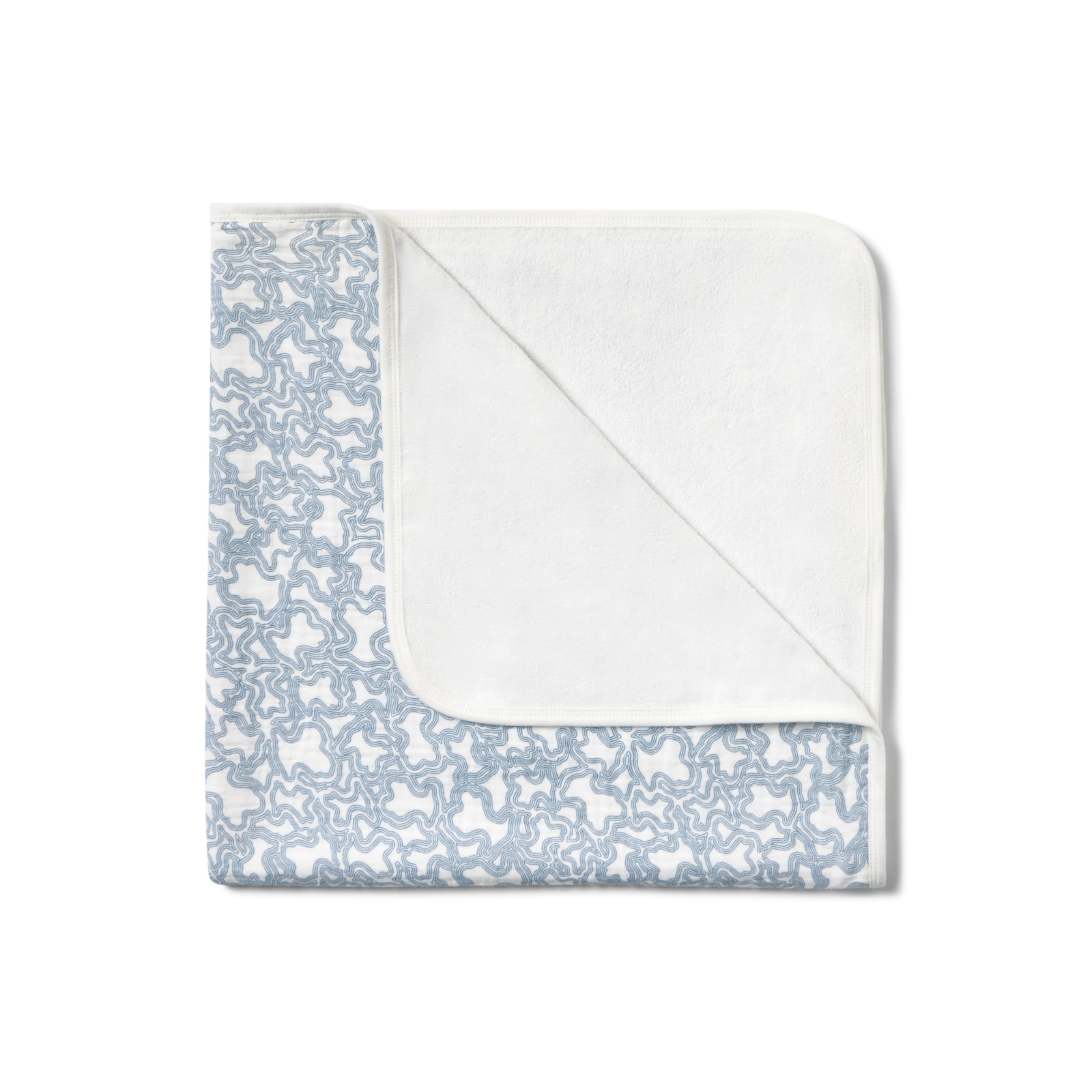 Manta de Algodão 75x75 Cm Tous Baby Estampada Kaos Azul-3