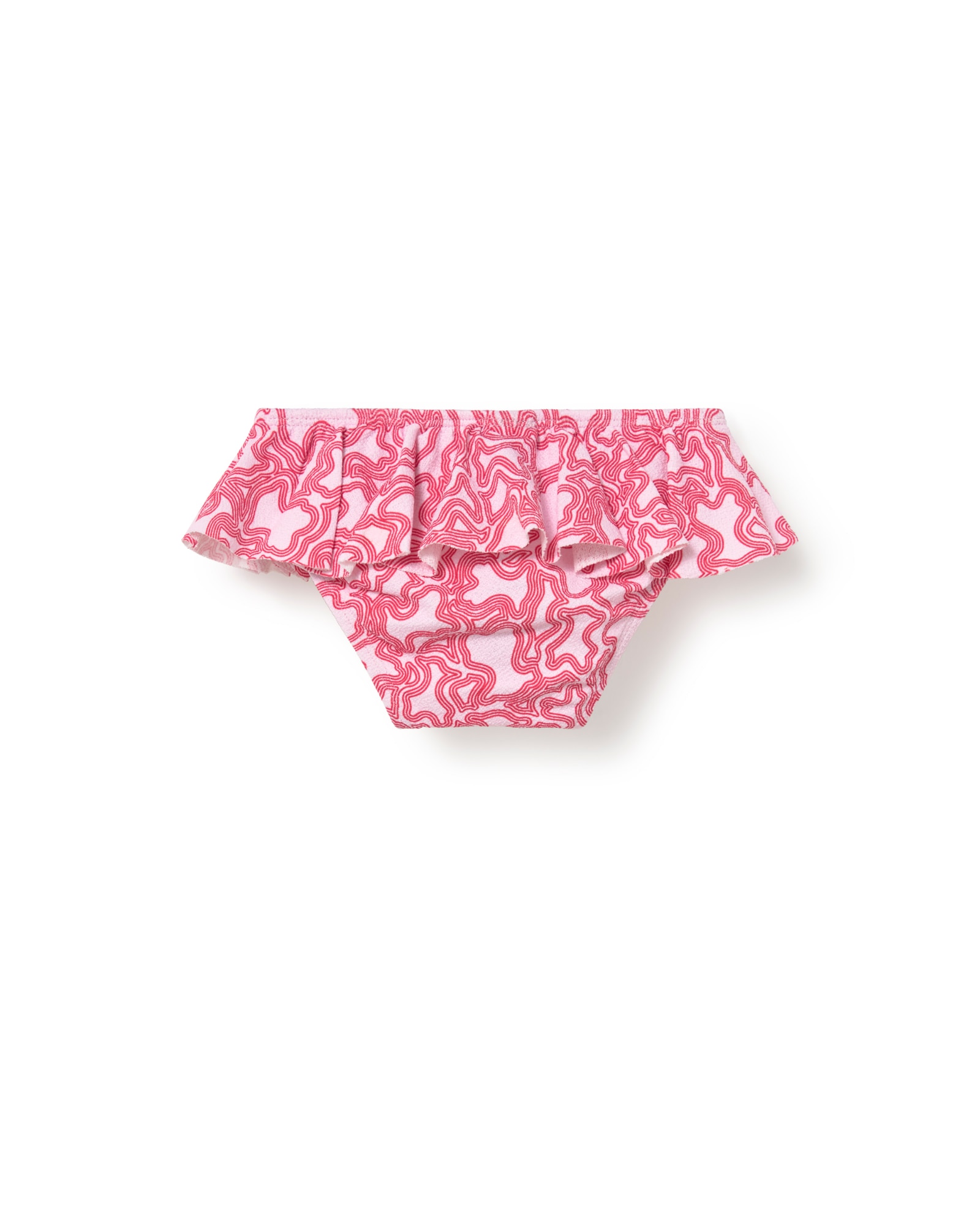 Cueca para Bebé com Folho Grande em Estampado Kaos Rosa-2