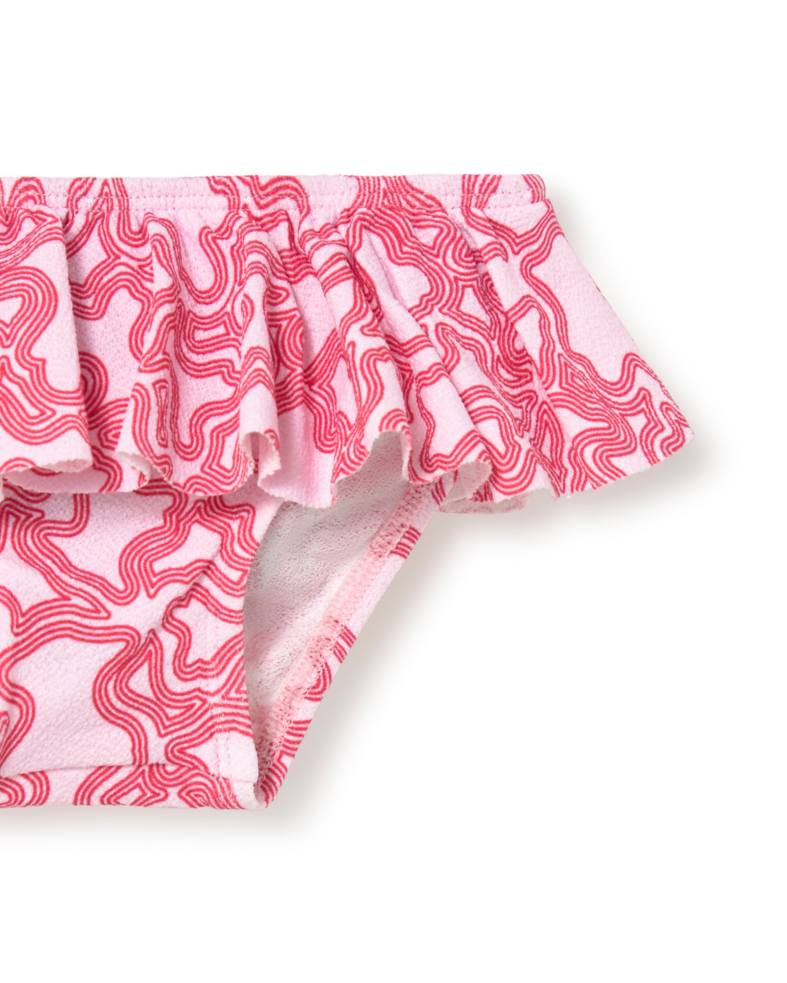 Cueca para Bebé com Folho Grande em Estampado Kaos Rosa-3