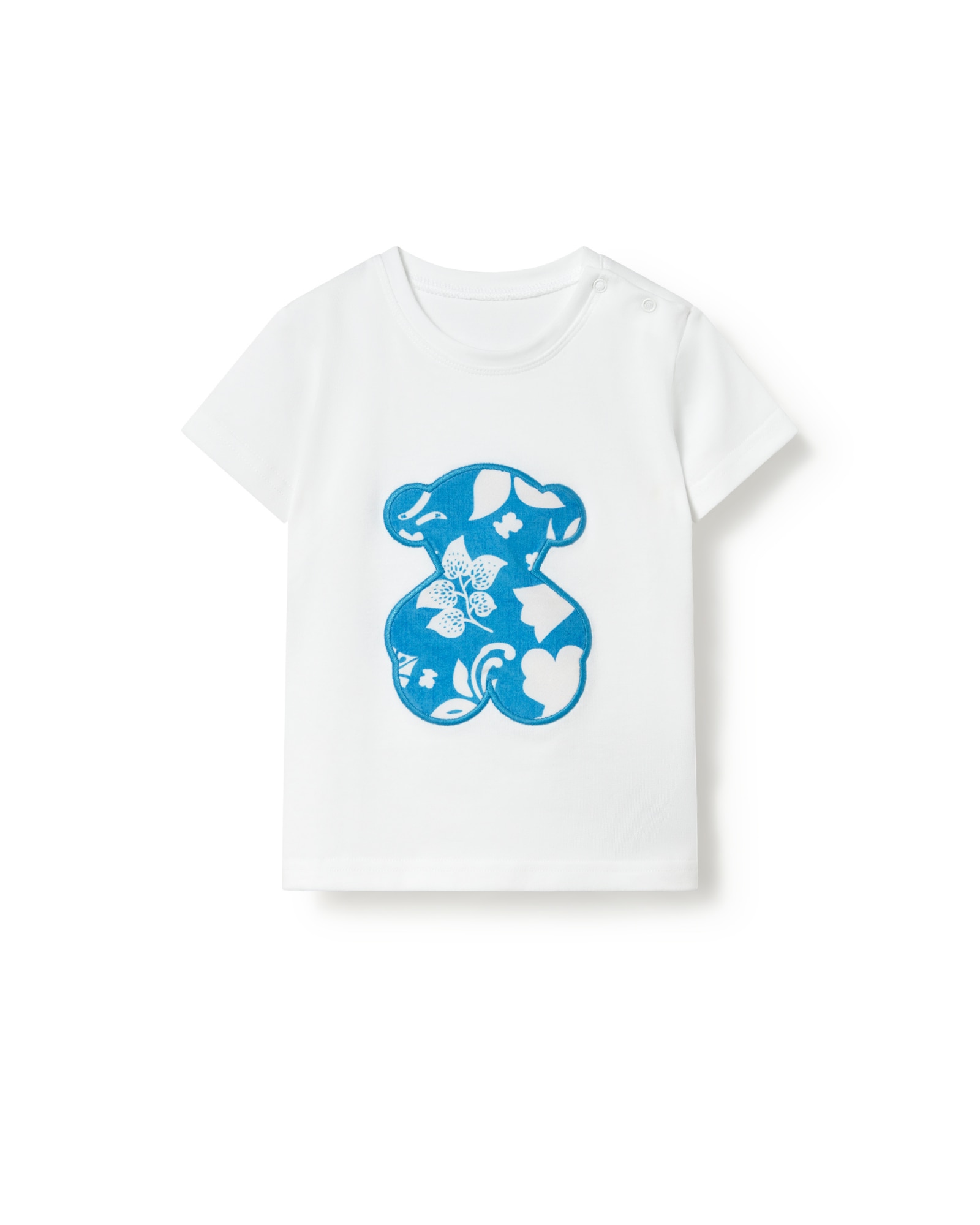 Imagem 0 de T-shirt de Praia para Bebé com Urso Frontal Estampado de Flores e Ursos