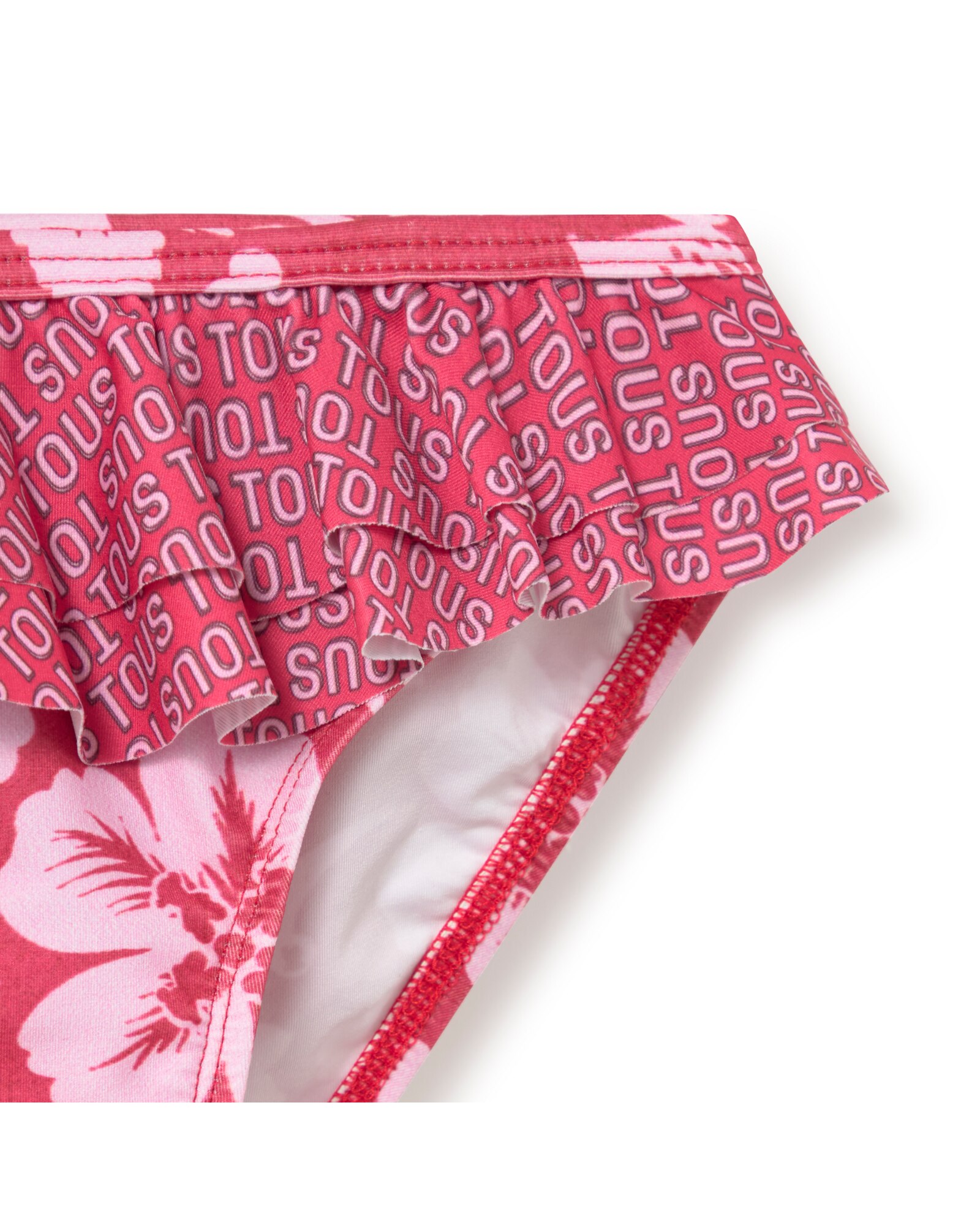 Biquíni de Bebé Estilo Top Estampado com Flores e Ursos Tous Grená-3