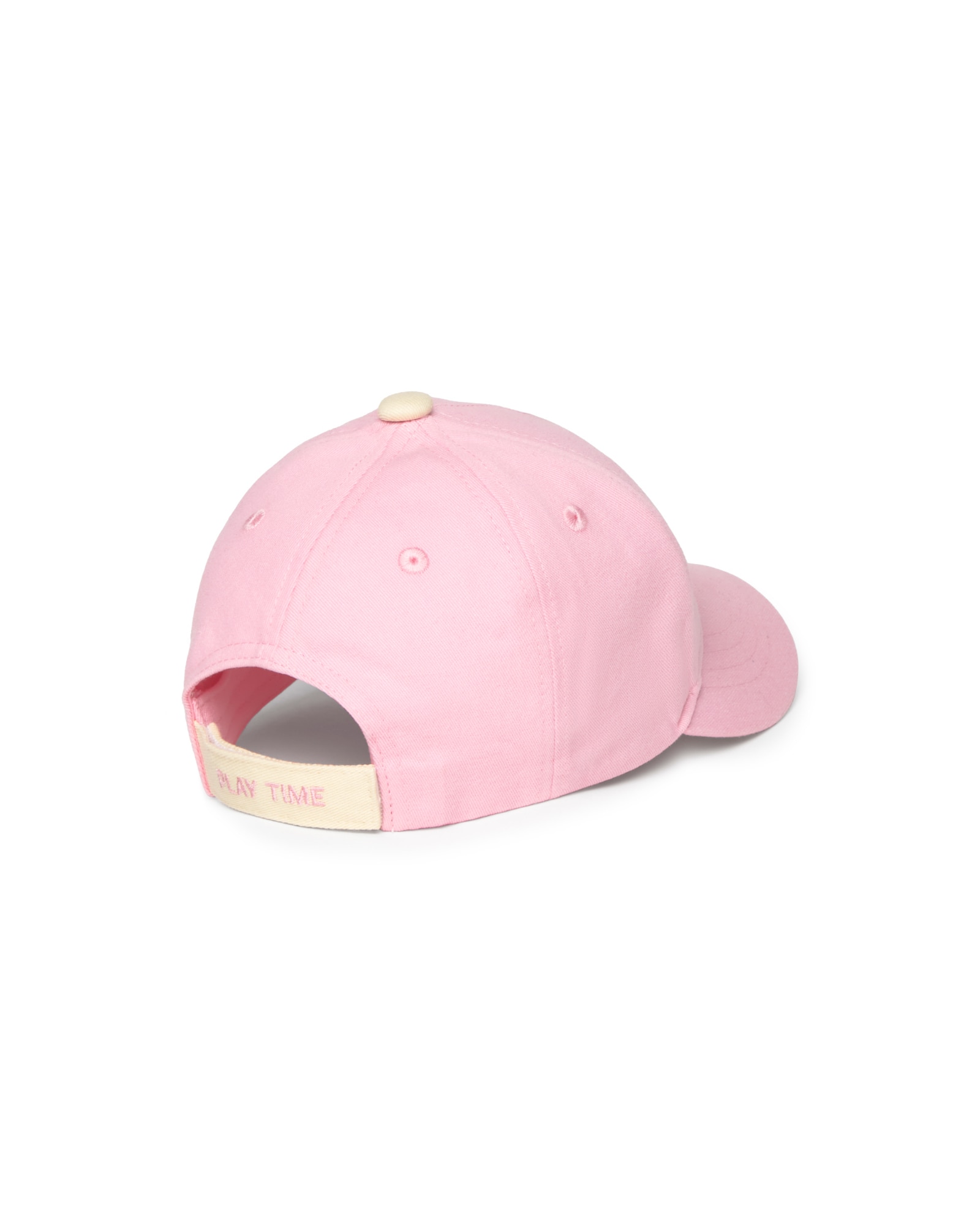Boné de Baseball Infantil em Algodão Liso com Logo Tous Emborrachado Rosa-2