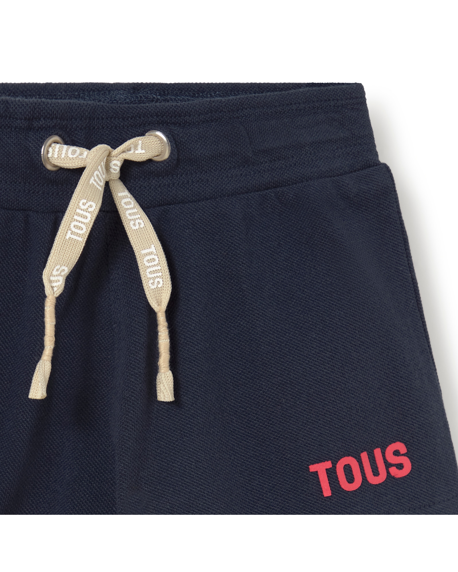 Bermudas Infantil de Suave Algodão Piqué e Liso com Logo Tous Azul-marinho-3