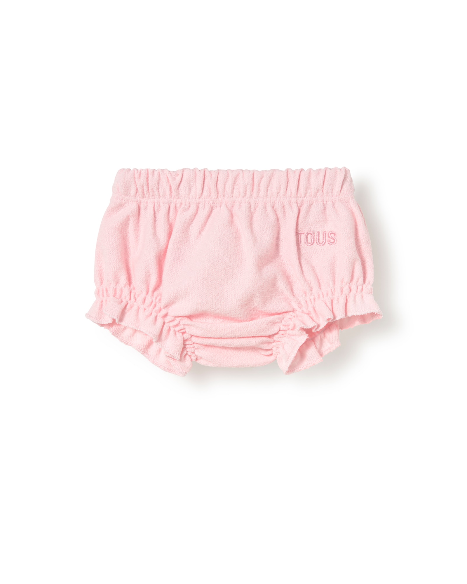 Conjunto para Bebé com T-shirt Cruzada de Muselina e Cobre Fraldas Tous Rosa-claro-3