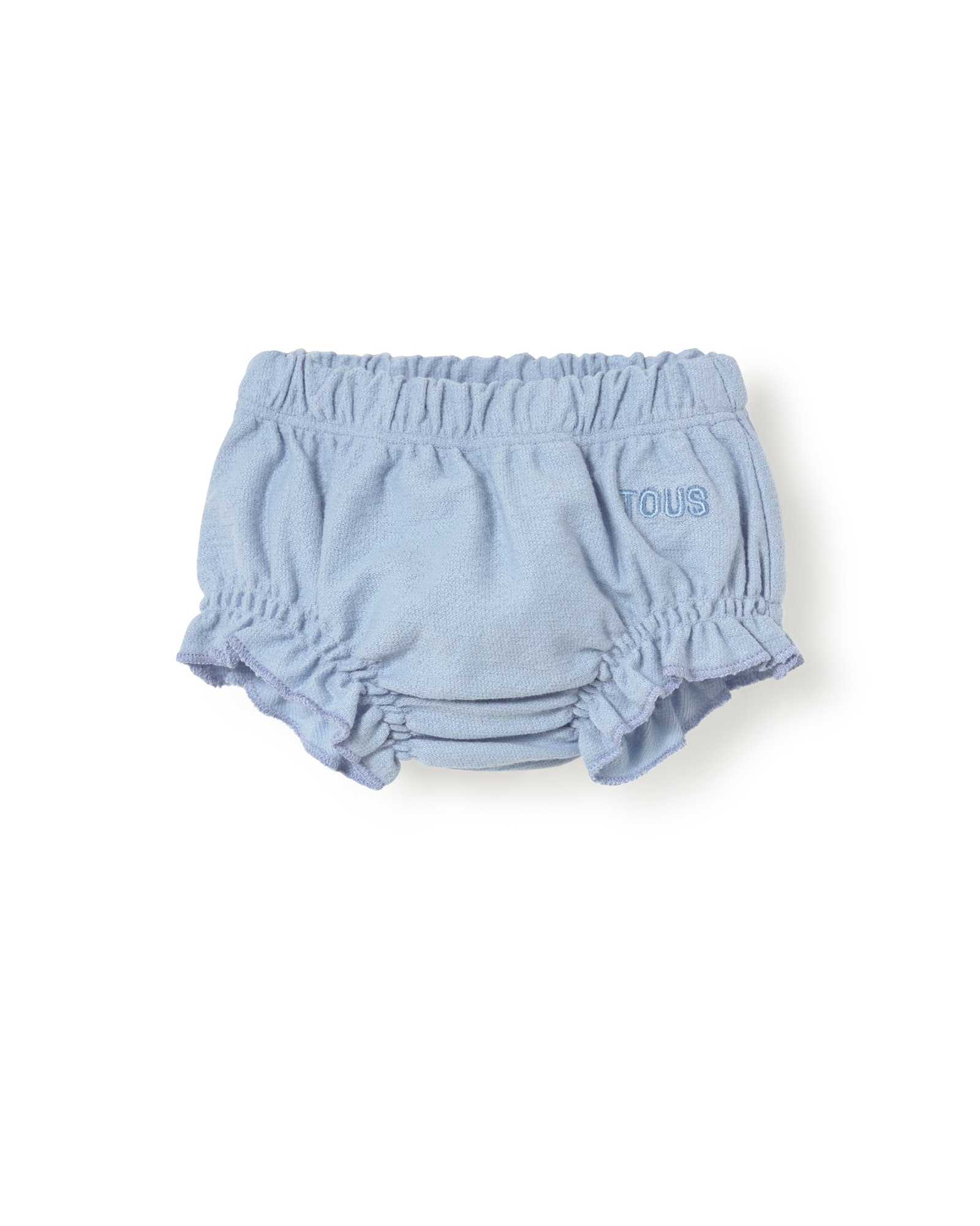Conjunto para Bebé com T-shirt Cruzada de Muselina e Cobre Fraldas Tous Azul-claro-3