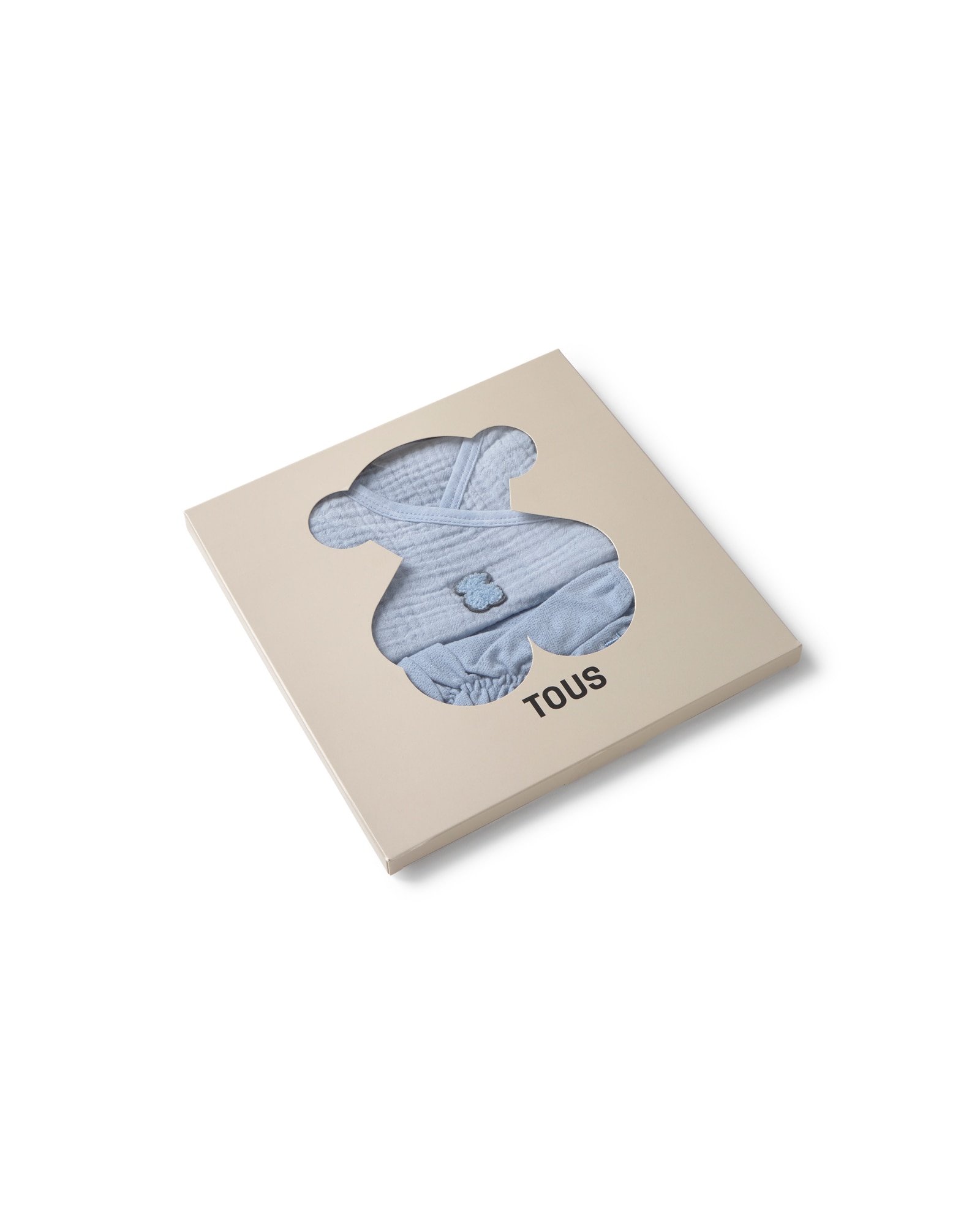 Conjunto para Bebé com T-shirt Cruzada de Muselina e Cobre Fraldas Tous Azul-claro-5