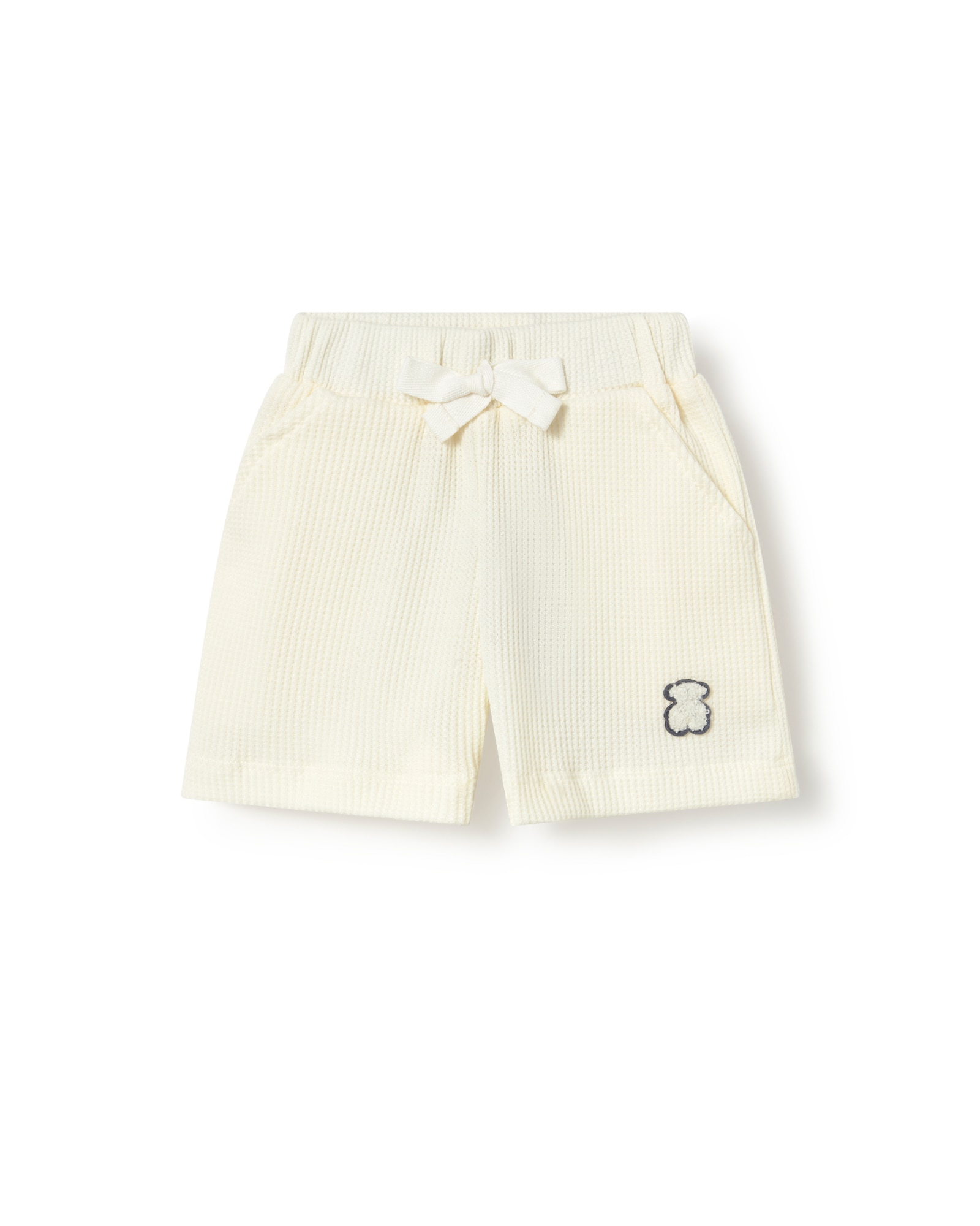 Conjunto para Bebé em Algodão de Muselina e Ninho de Abelha Azul / Branco-3
