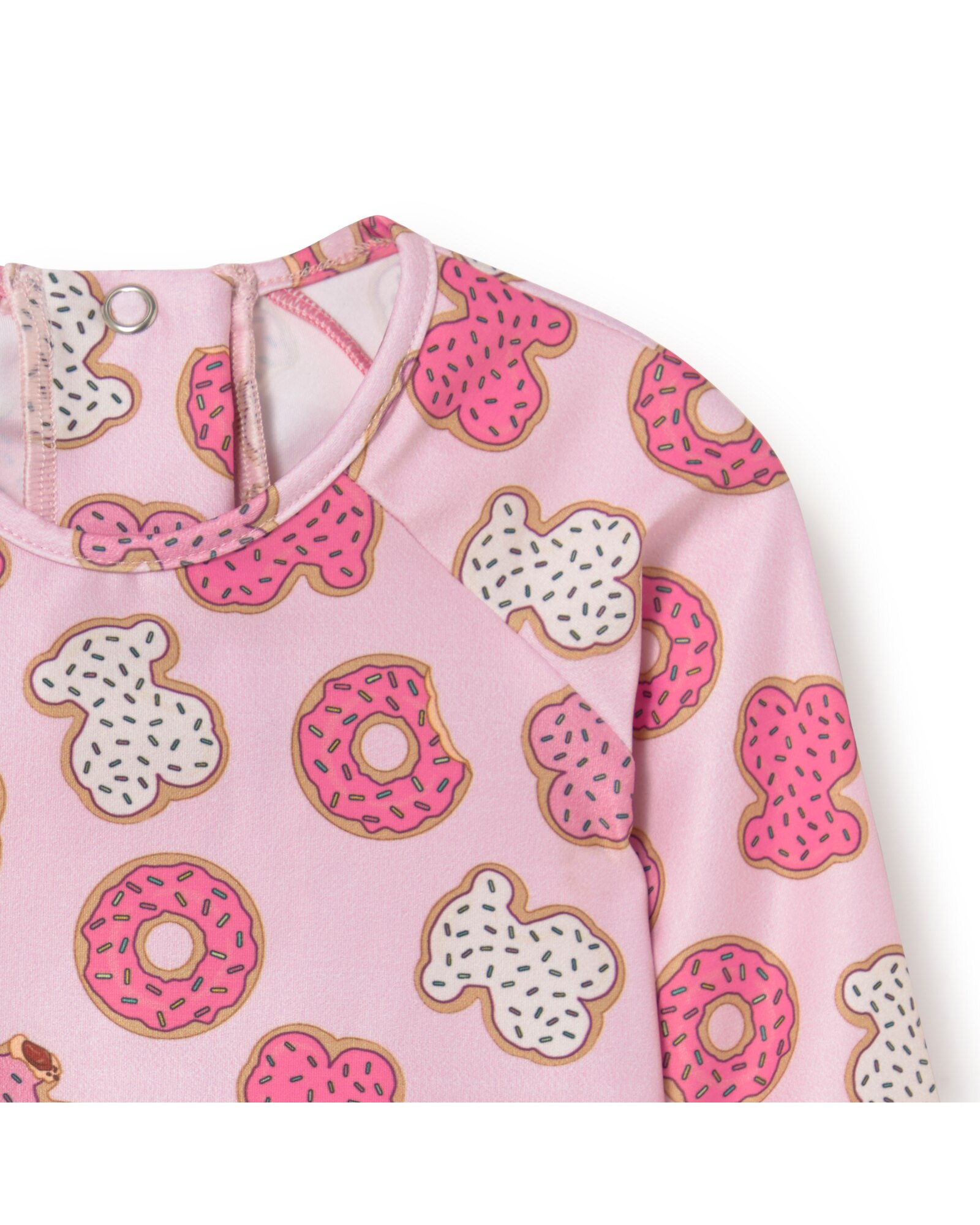 Fato de Banho para Bebé de Manga Comprida com Estampado de Ursos Donut Tous Rosa-3