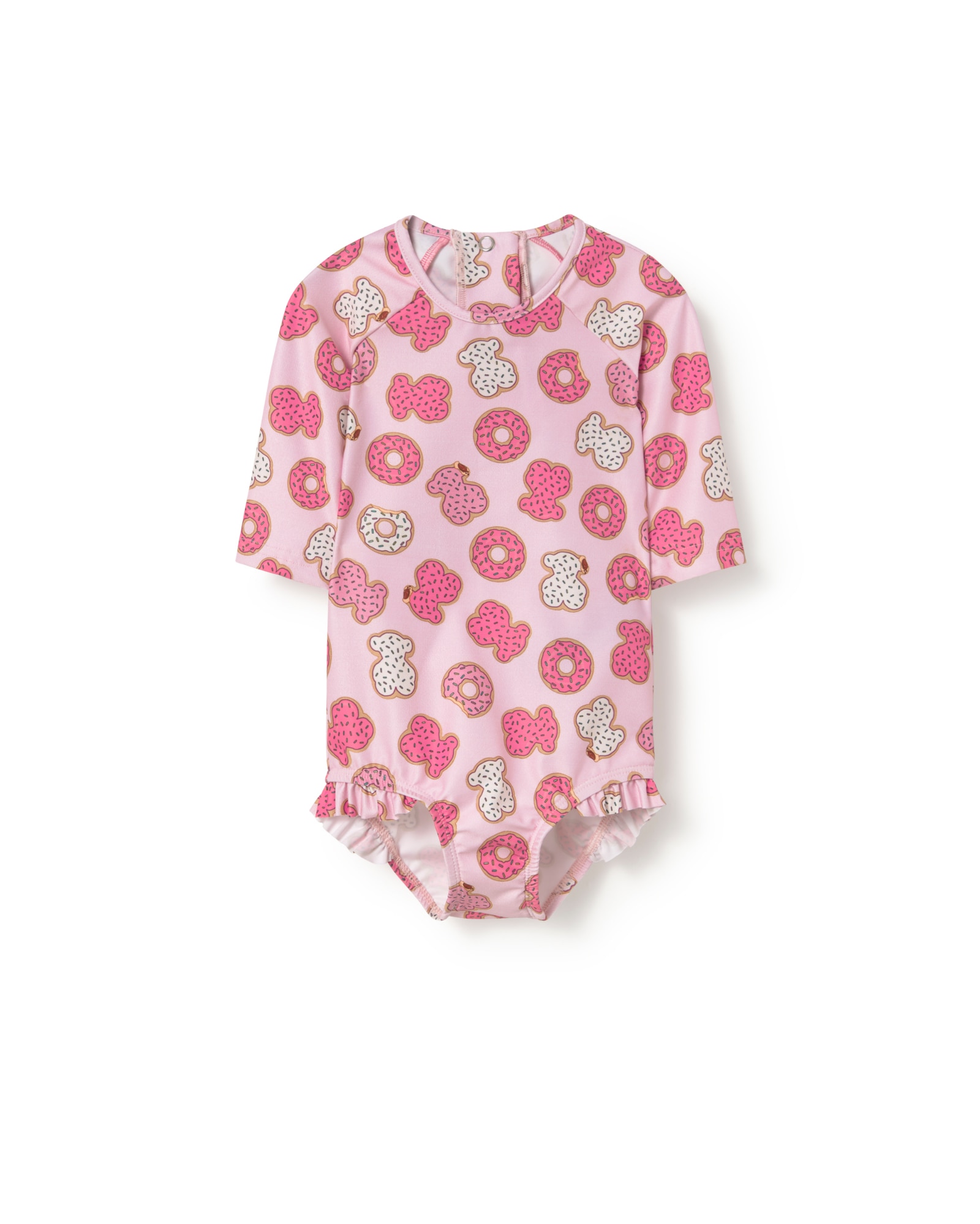 Imagem 0 de Fato de Banho para Bebé de Manga Comprida com Estampado de Ursos Donut