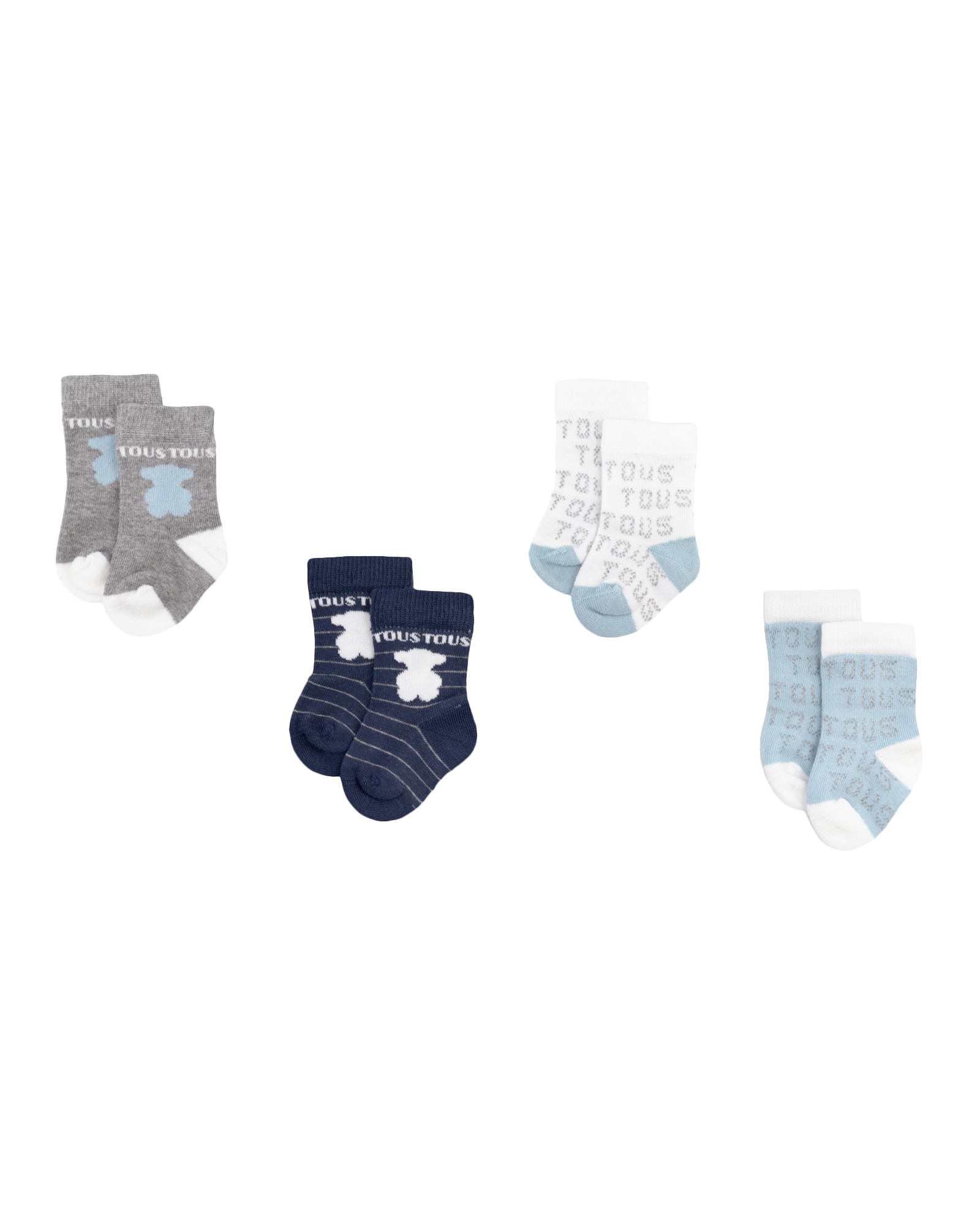Pack de 4 Pares de Meias de Bebé Fantasia Multicolor-1