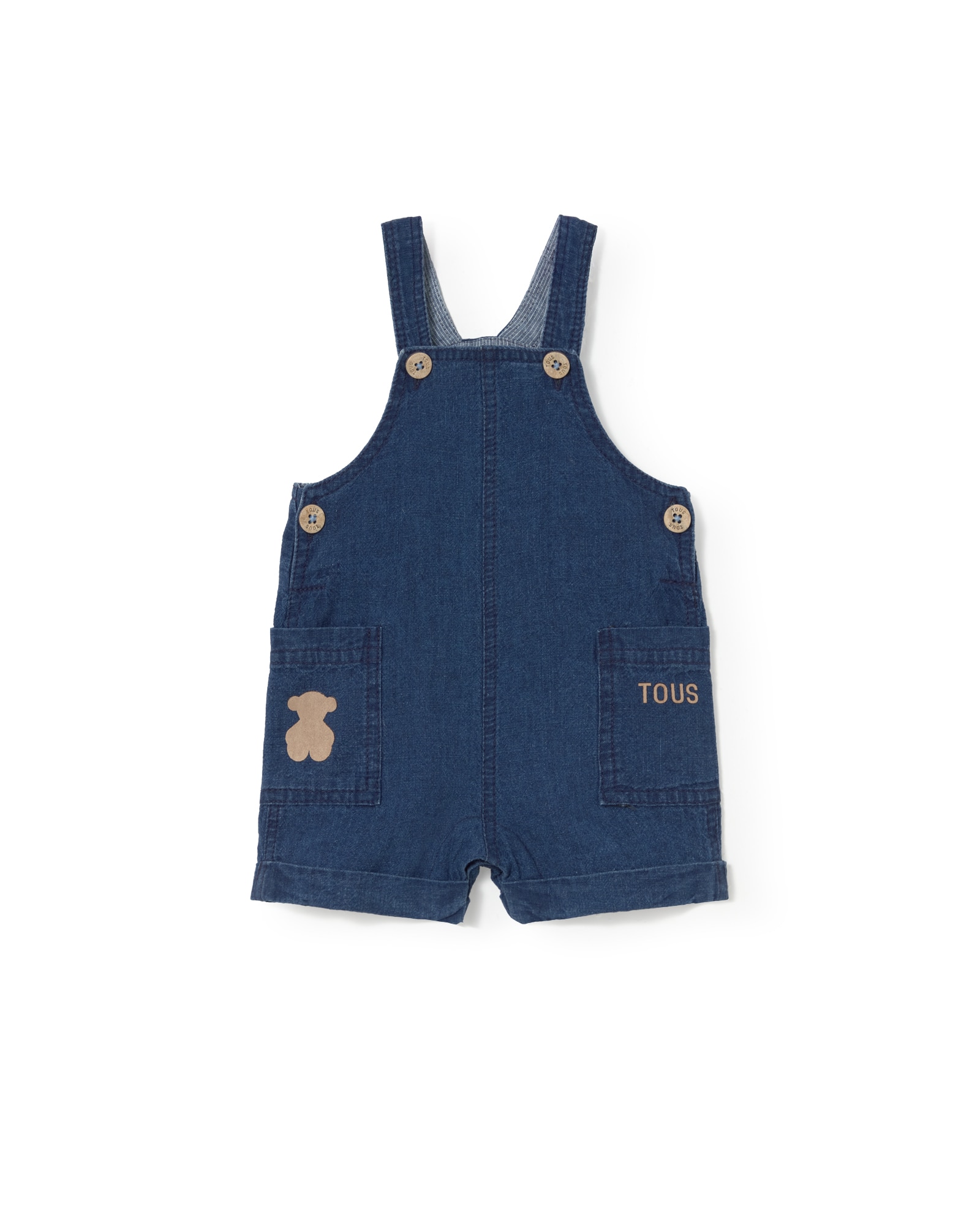 Jardineira Curta para Bebé Lisa Tous Azul denim-1