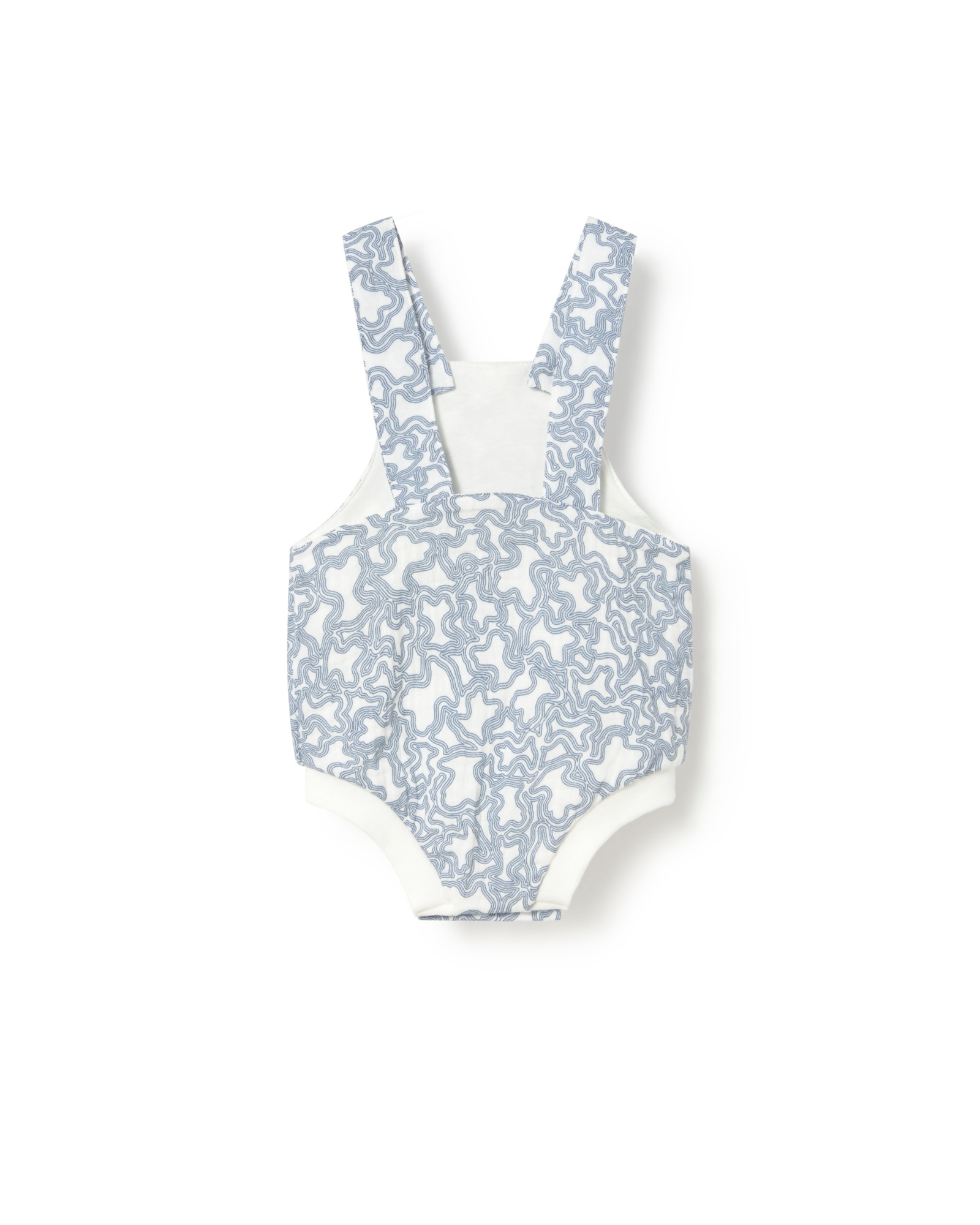 Jardineira para Bebé em Muselina de Algodão Kaos Tous Azul / Branco-2