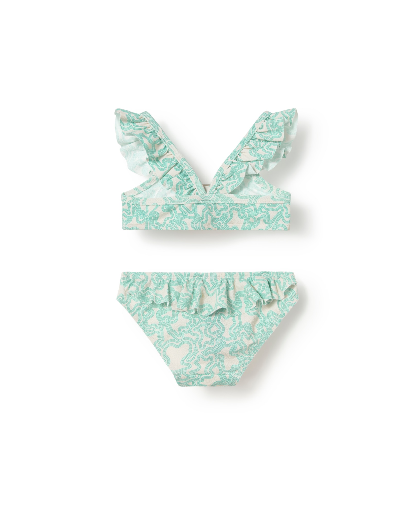 Biquíni Infantil Estilo Top com Estampado Kaos Verde Água-2