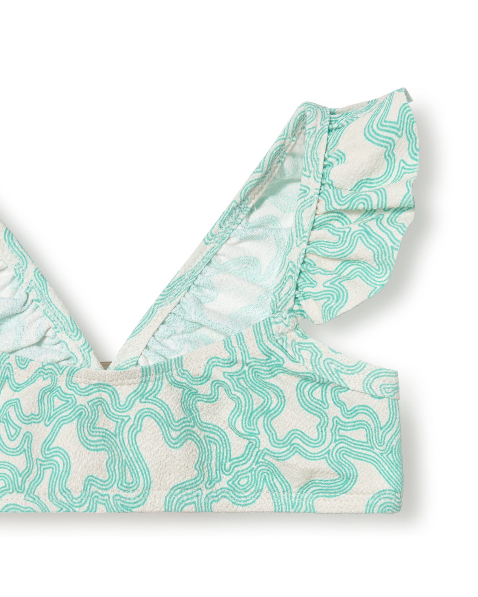 Biquíni Infantil Estilo Top com Estampado Kaos Verde Água-3