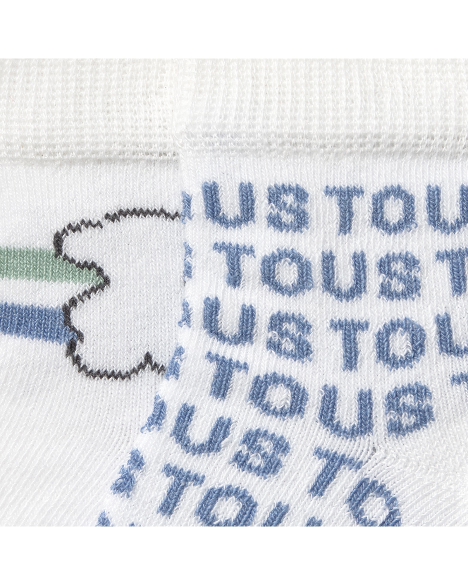 Set de 2 Meias para Bebé com Logo Tous, Riscas e Urso Branco-3