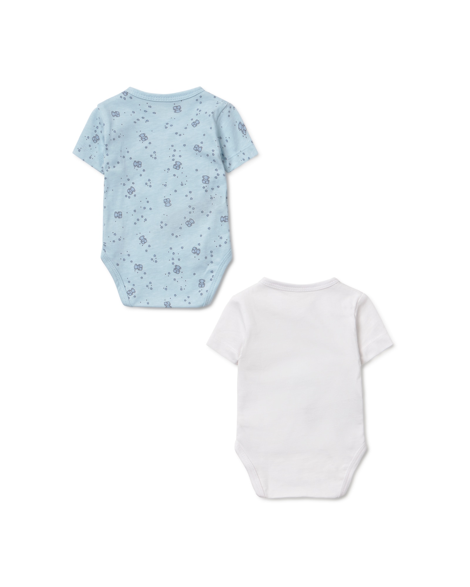 Body Interior para Bebé em Algodão Estampado com Ursos Bold Bear e Estrelas Azul-claro-2