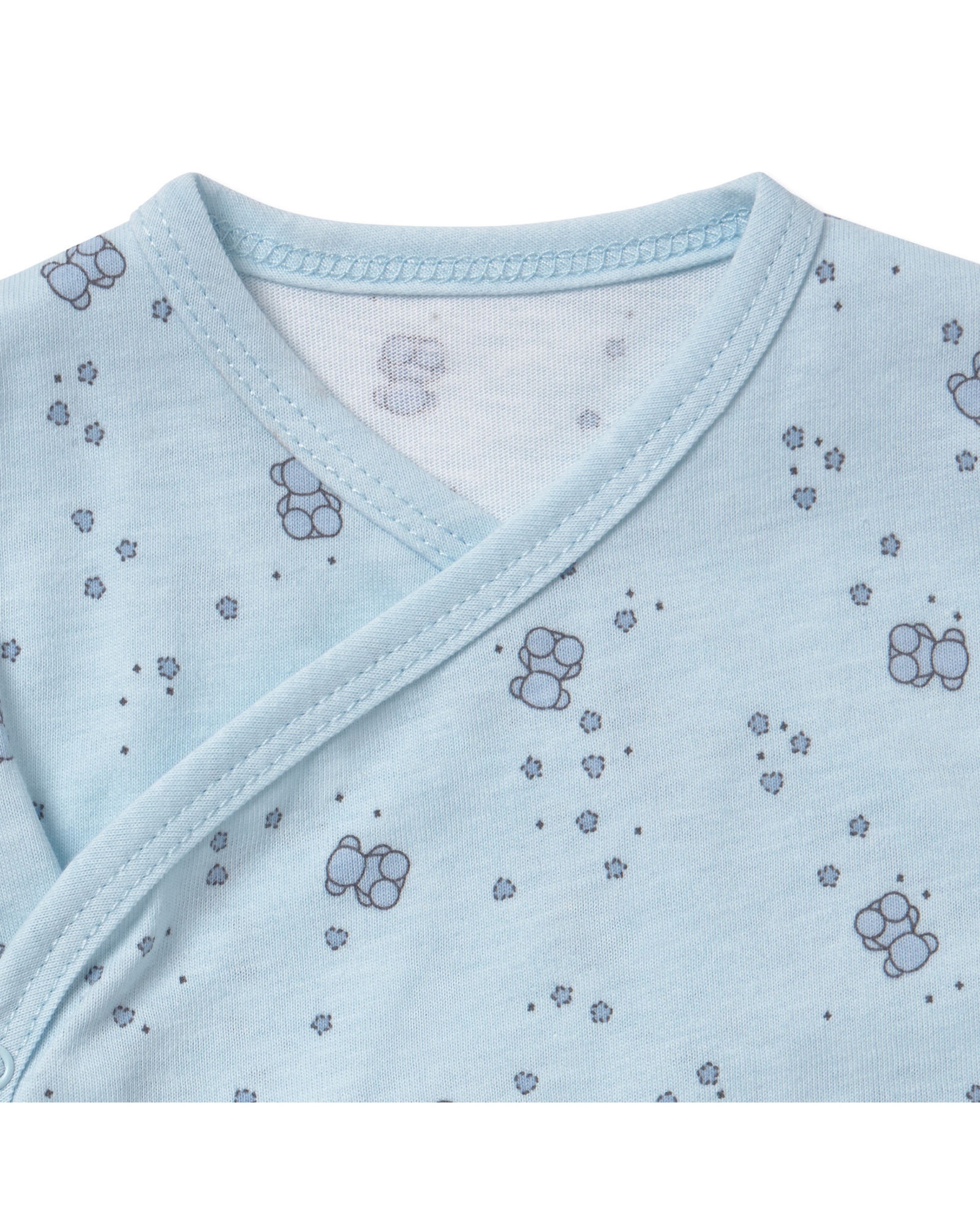 Body Interior para Bebé em Algodão Estampado com Ursos Bold Bear e Estrelas Azul-claro-3