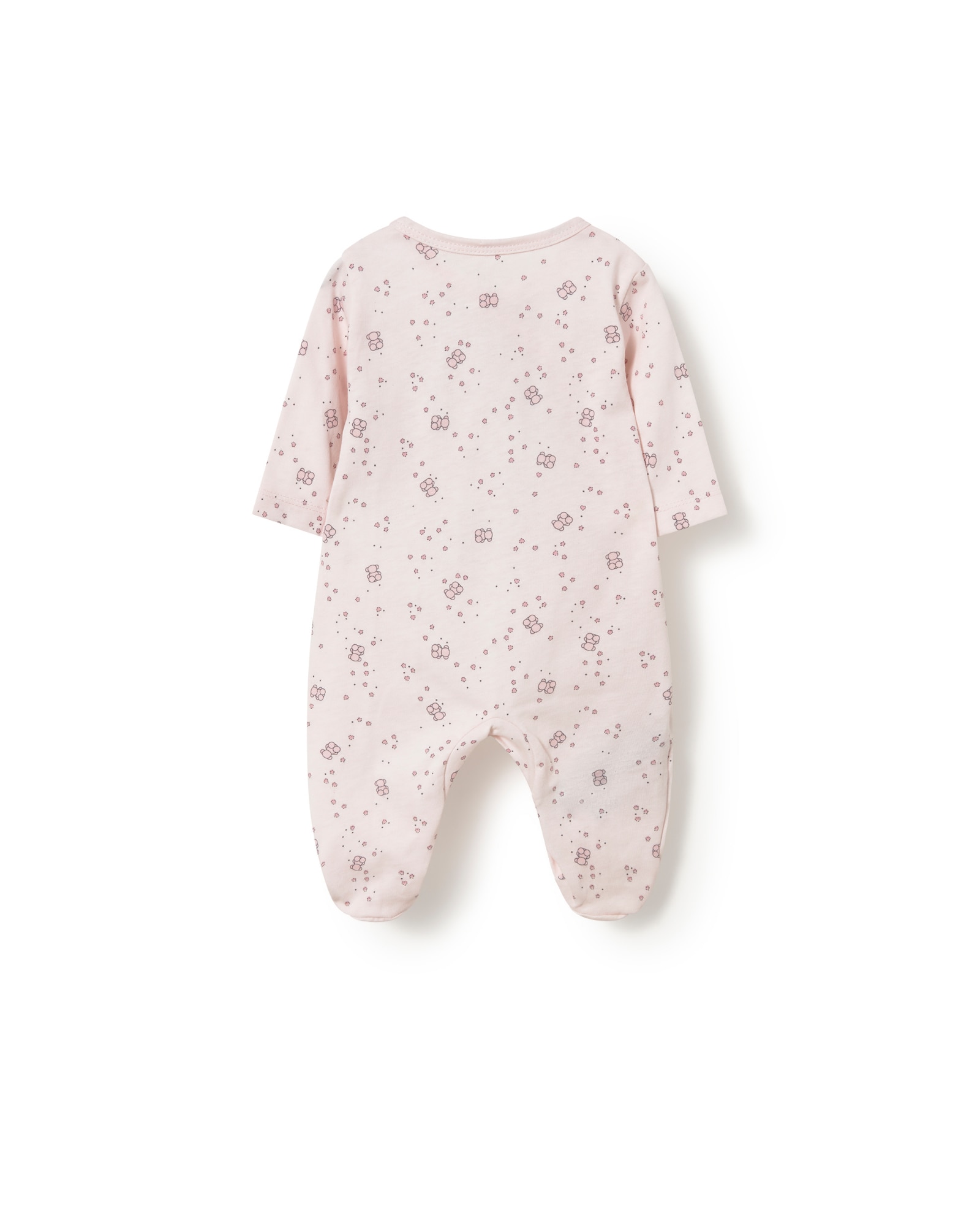 Babygrow para Bebé Cruzado em Algodão Estampado com Ursos Bold Bear e Estrelinhas Tous Rosa-pastel-2