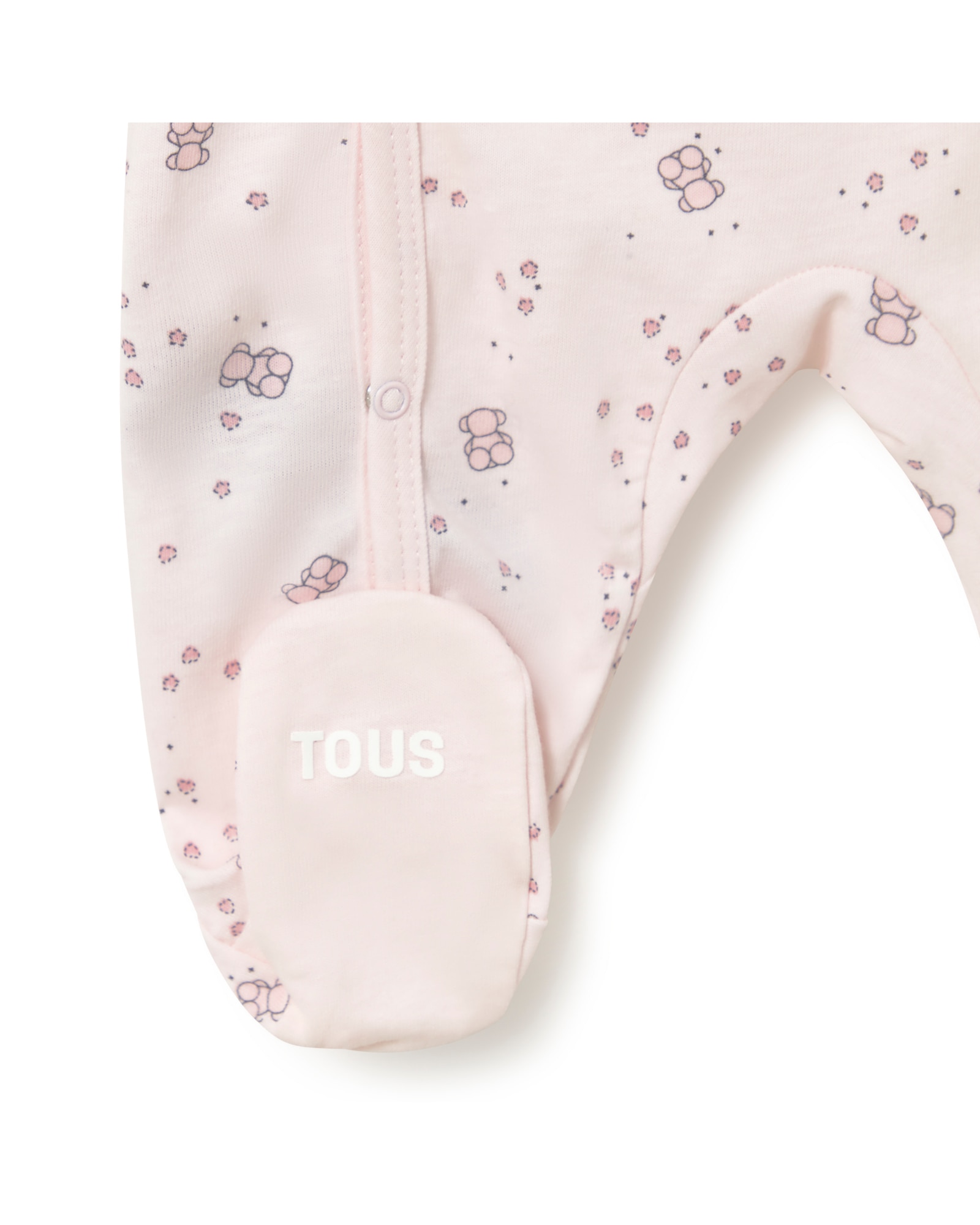 Babygrow para Bebé Cruzado em Algodão Estampado com Ursos Bold Bear e Estrelinhas Tous Rosa-pastel-3