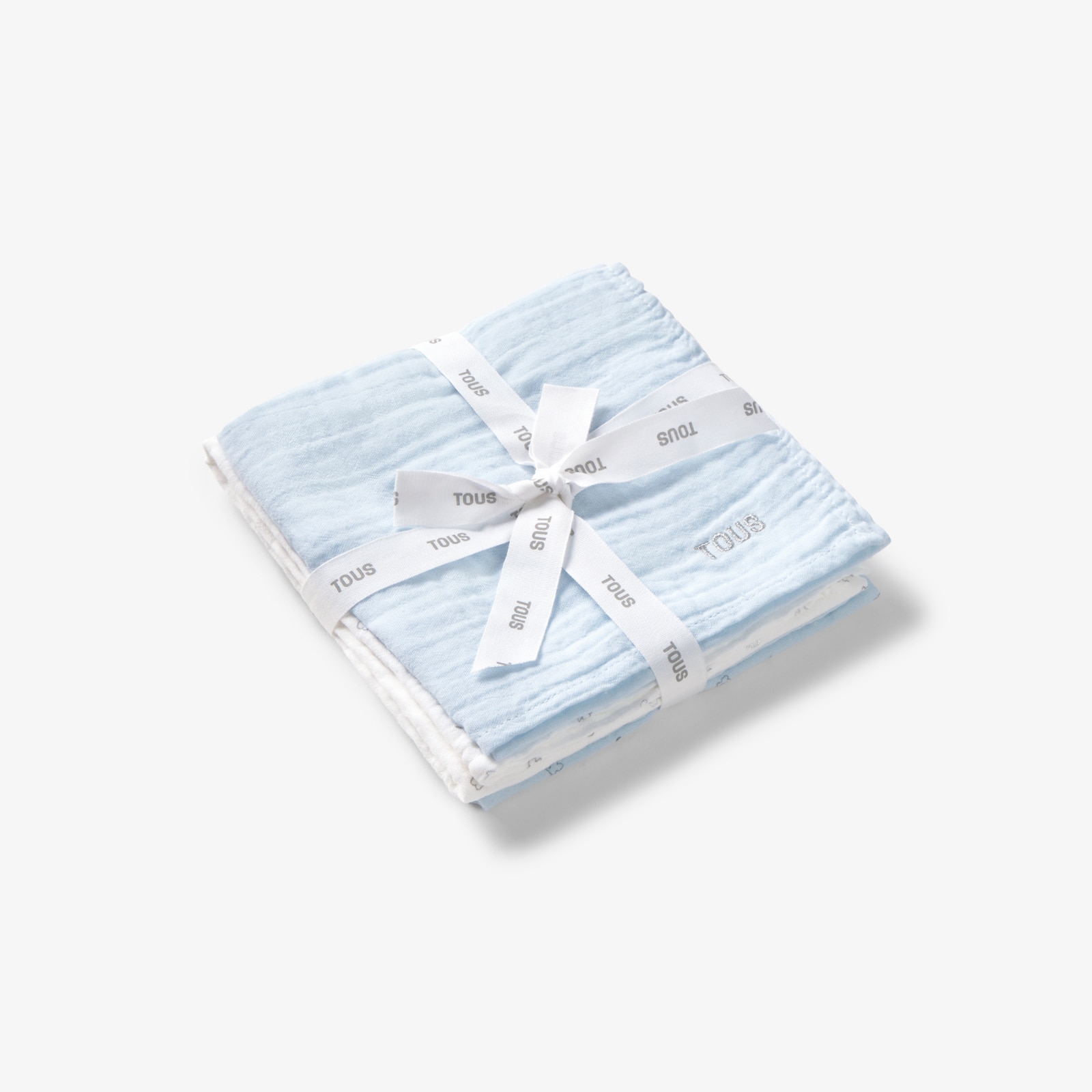 Pack de 3 Muselinas 55x55 Cm Tous Baby Microestampadas Azul-claro-4