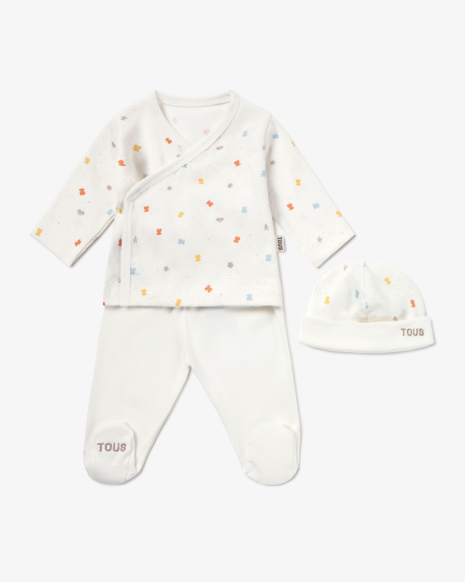 Imagem 0 de Set para Bebé Primeira Roupa com Chapéu, T-shirt Cruzada e Polaina