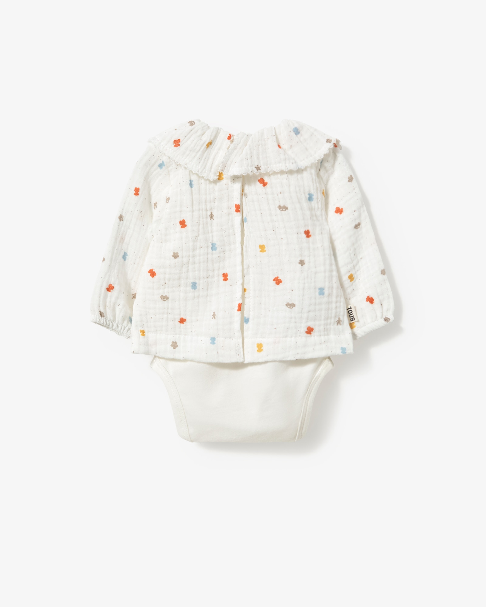 Body com Blusa para Bebé em Algodão de Muselina Estampada com Ursos Multicolor Tous Cru-2