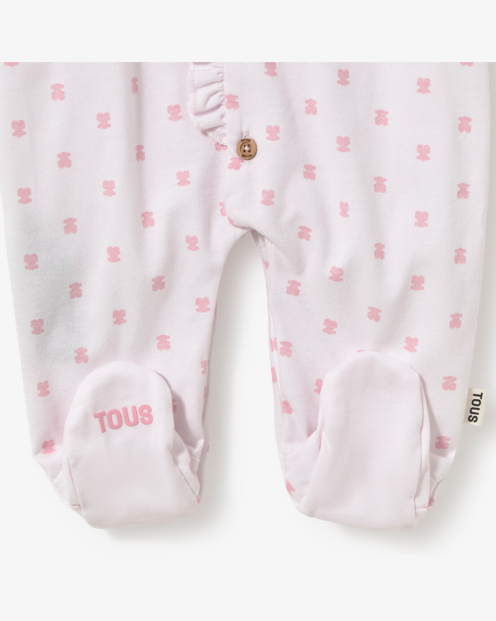 Babygrow de Bebé em Algodão Estampado com Multi Ursos Tous Rosa-3