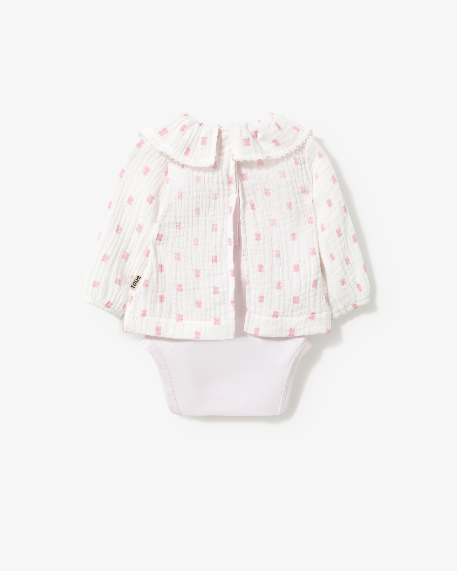 Body para Bebé com Blusa de Algodão Estampada com Multi Ursos Tous Rosa-2