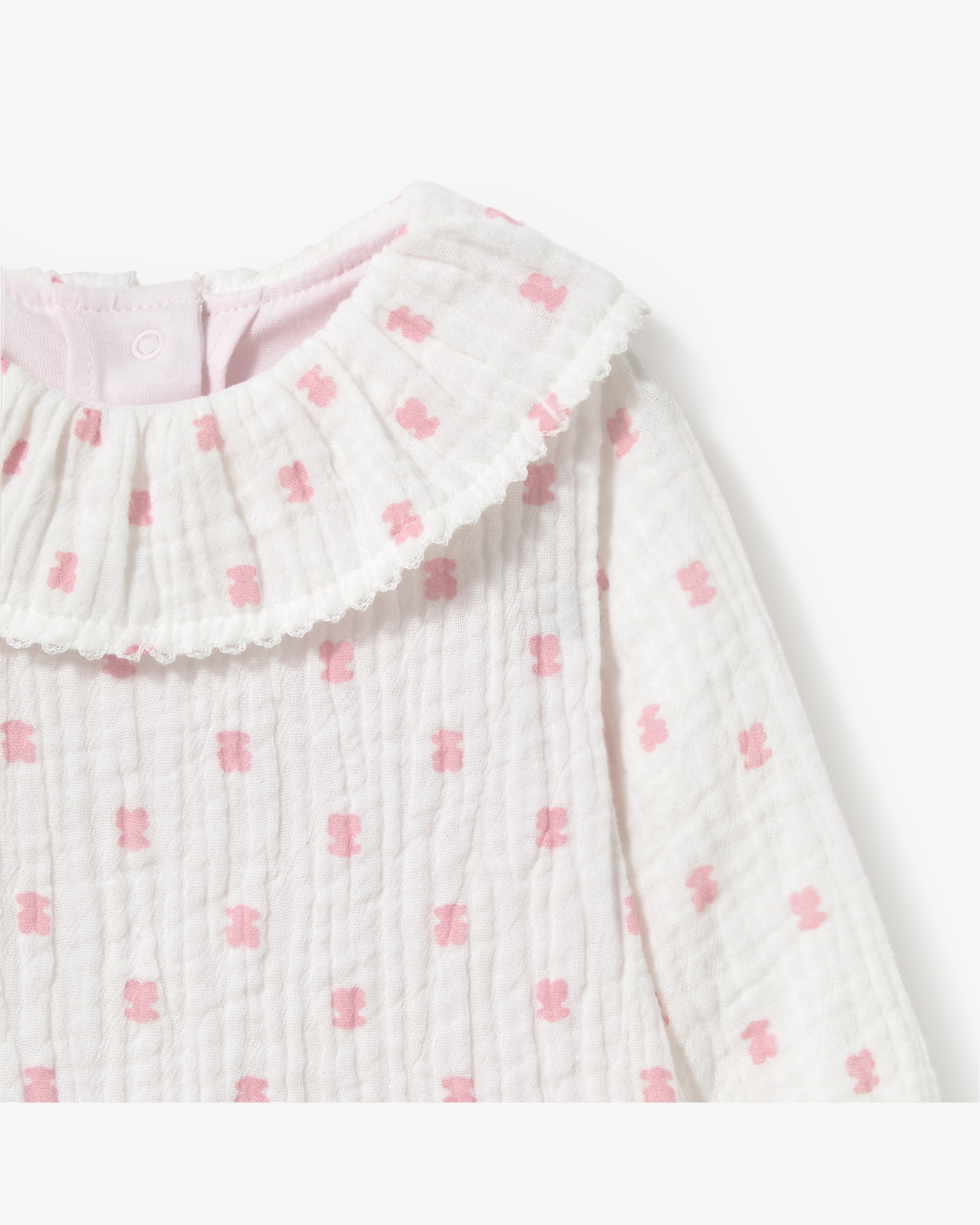 Body para Bebé com Blusa de Algodão Estampada com Multi Ursos Tous Rosa-3