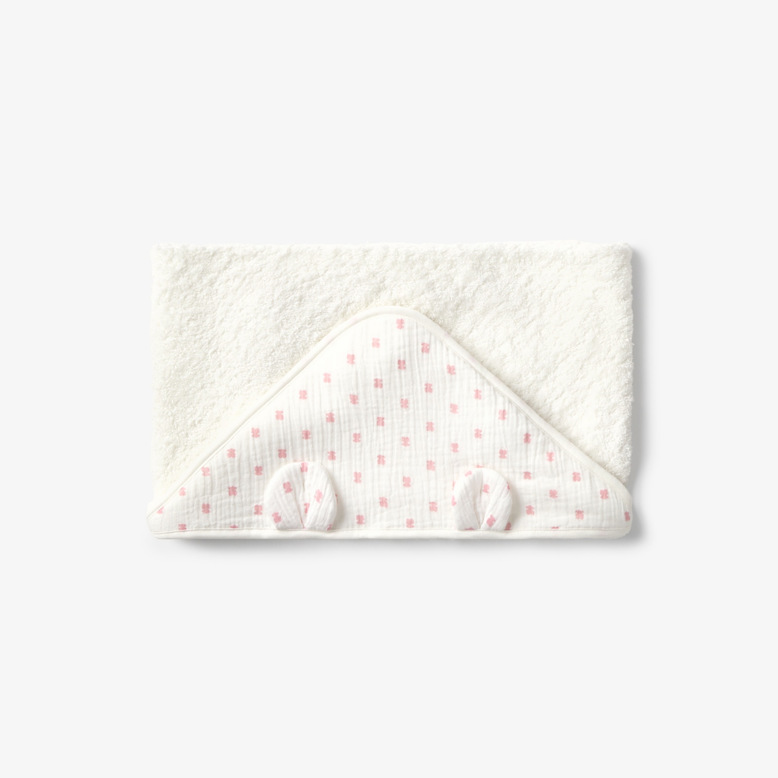 Capa de Banho com Orelhas 75x75cm Tous Baby de Algodão com Multi Osos Rosa-2