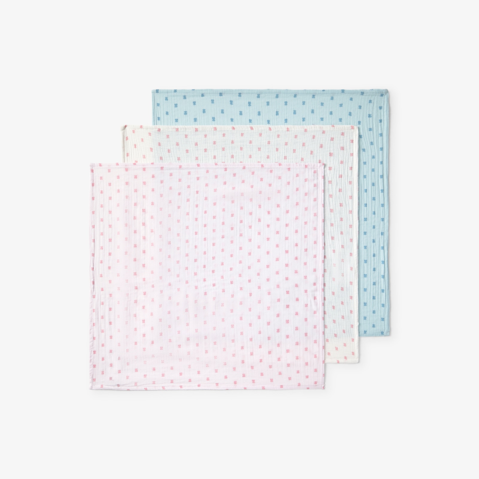 Pack de 3 Muselinas 55x55 Cm Tous Baby Microestampadas com Ursos Rosa-2