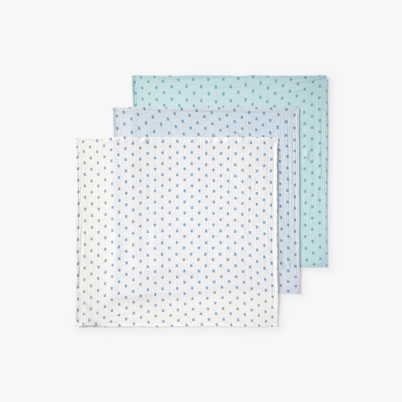 Pack de 3 Muselinas 55x55 Cm Tous Baby Microestampadas com Ursos Azul-2
