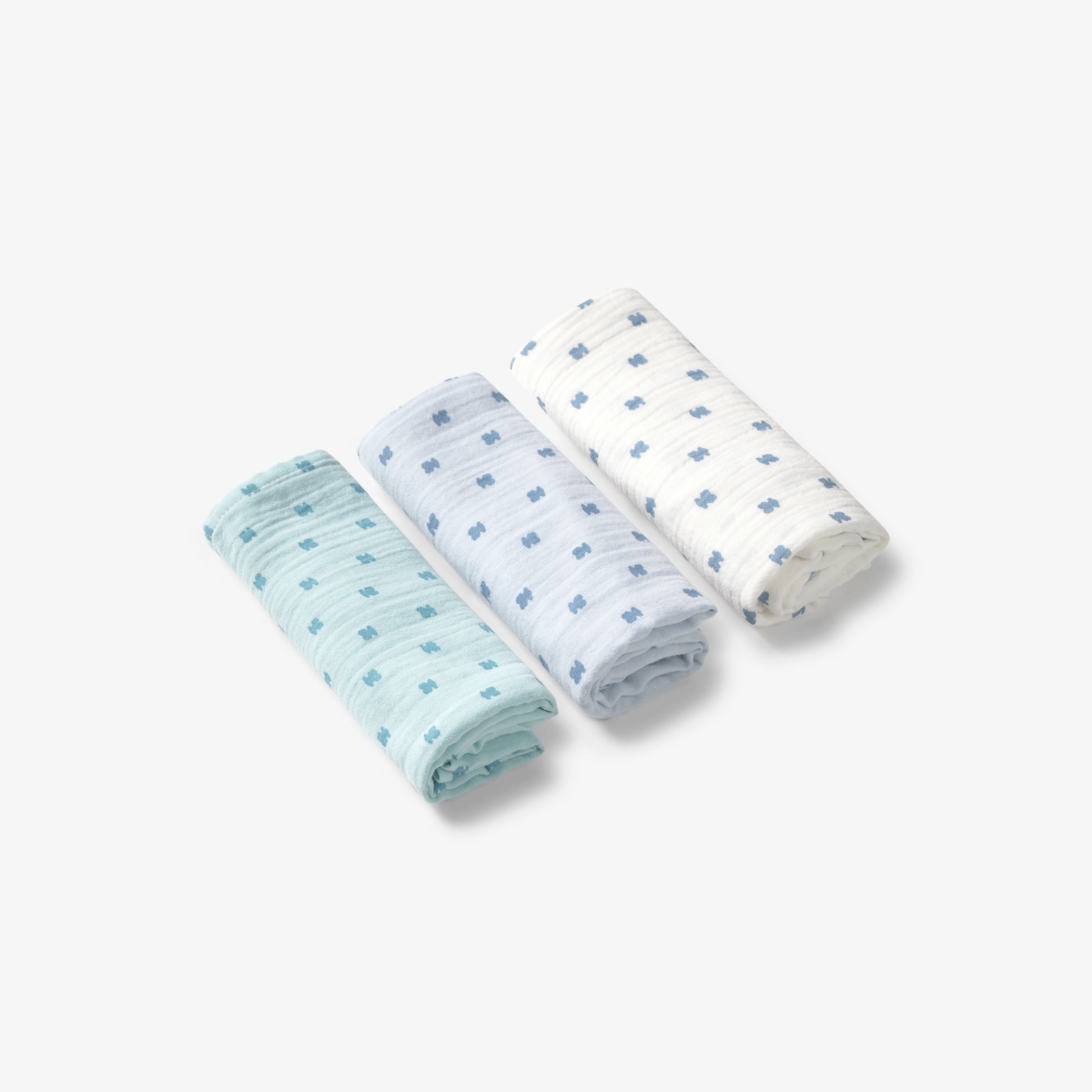Pack de 3 Muselinas 55x55 Cm Tous Baby Microestampadas com Ursos Azul-3