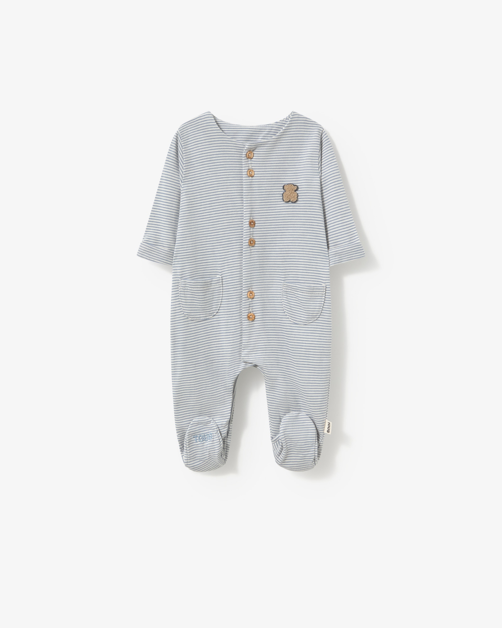 Imagem 0 de Babygrow para Bebé em Algodão Às Riscas com Abotoado Frontal