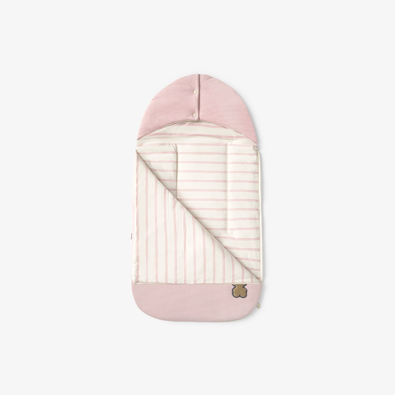 Saco Universal Tous Baby para Alcofa ou Cadeira de Passeio Às Riscas Rosa-2