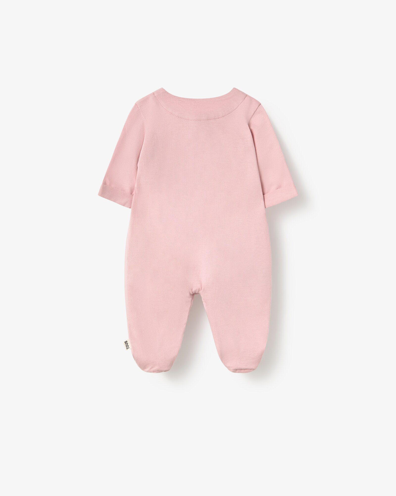 Babygrow para Bebé em Algodão Liso com Botões Frontais Rosa-2