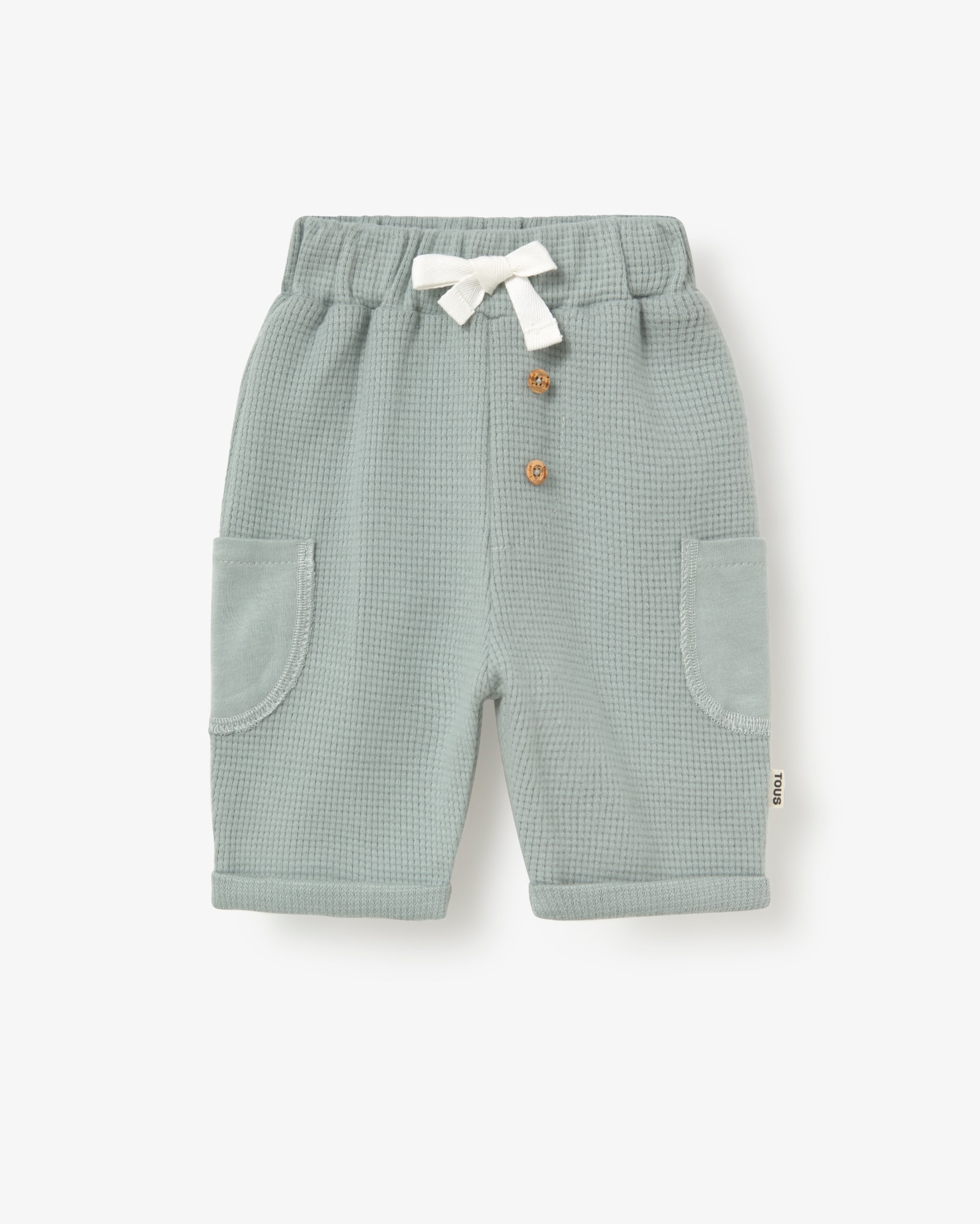 Conjunto para Bebé em Algodão Liso com Camisola e Calças Desportivas Verde-3
