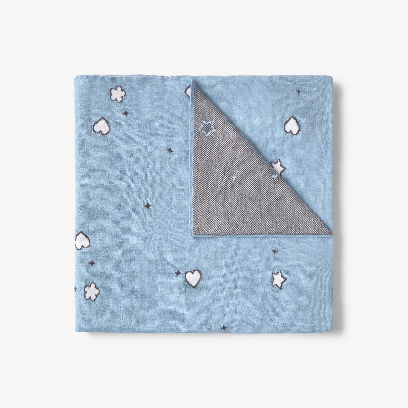 Manta para Mini Berço ou Berço 78x104 Cm Tous Baby com Estrelas e Ursos Bold Bear Azul-2