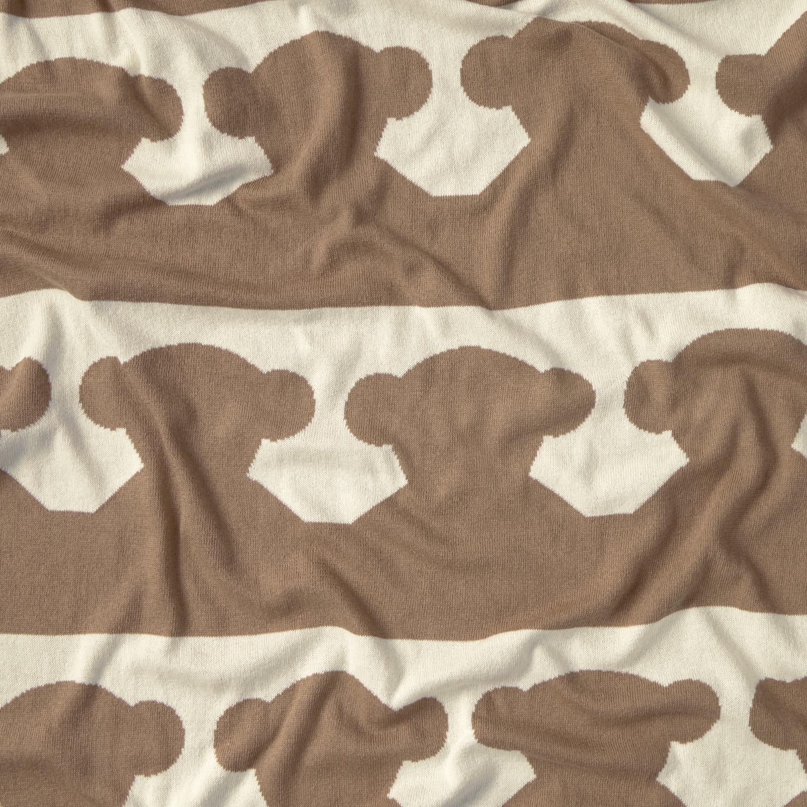Manta para Mini Berço ou Berço 78x104 Cm Tous Baby com Franjas de Ursos Castanho-3