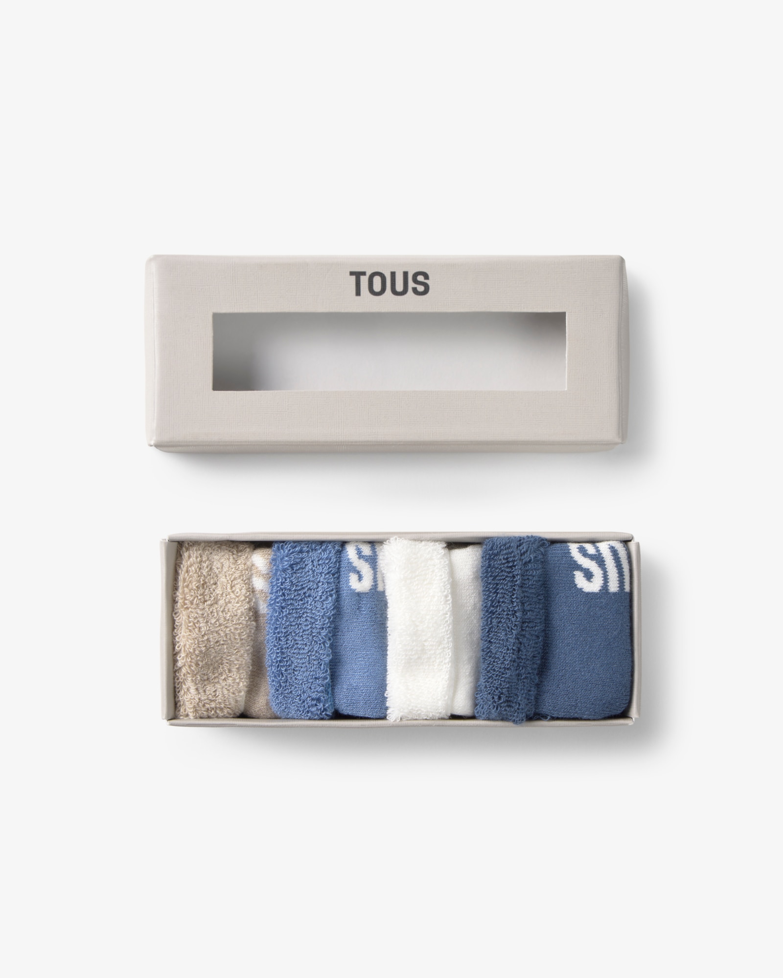 Pack de 4 Meias para Bebé com Logo Tous Azul-4