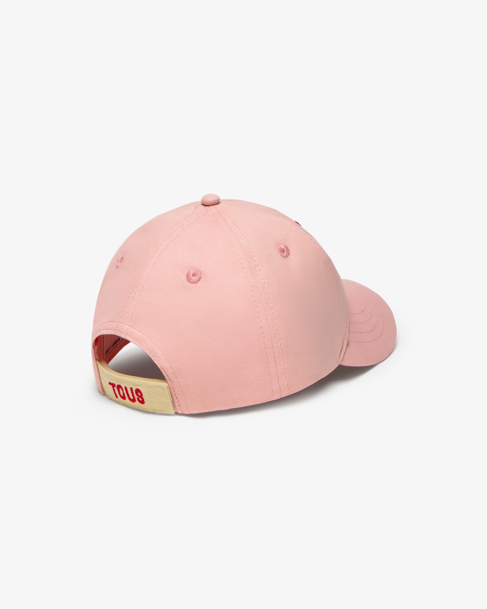 Boné de Estilo Béisbol para Bebé em Algodão Liso com Urso Rosa-2