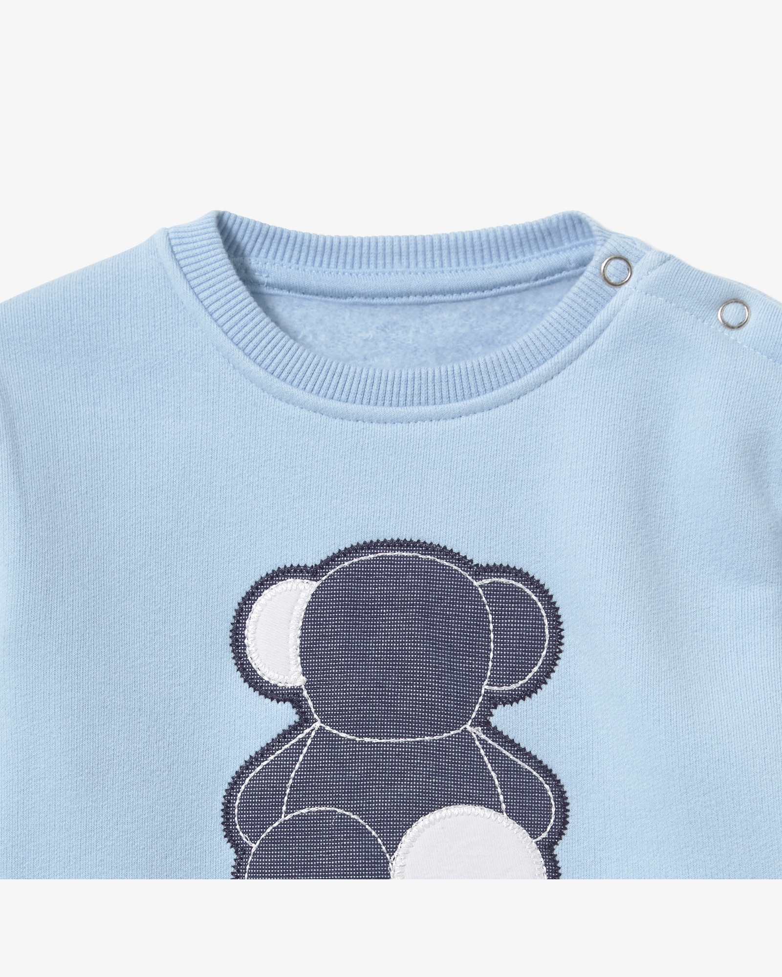 Sweatshirt Infantil com Urso Bold Bear Frontal Azul-3