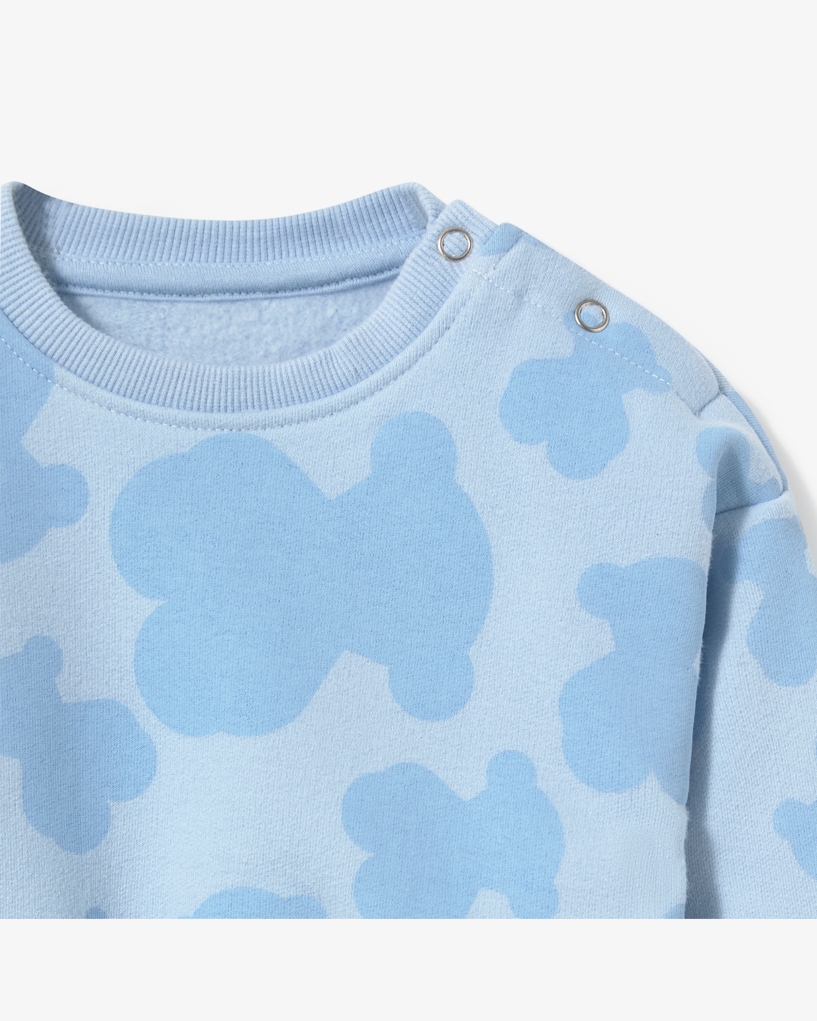 Sweatshirt Infantil com Ursos Azul-claro-3